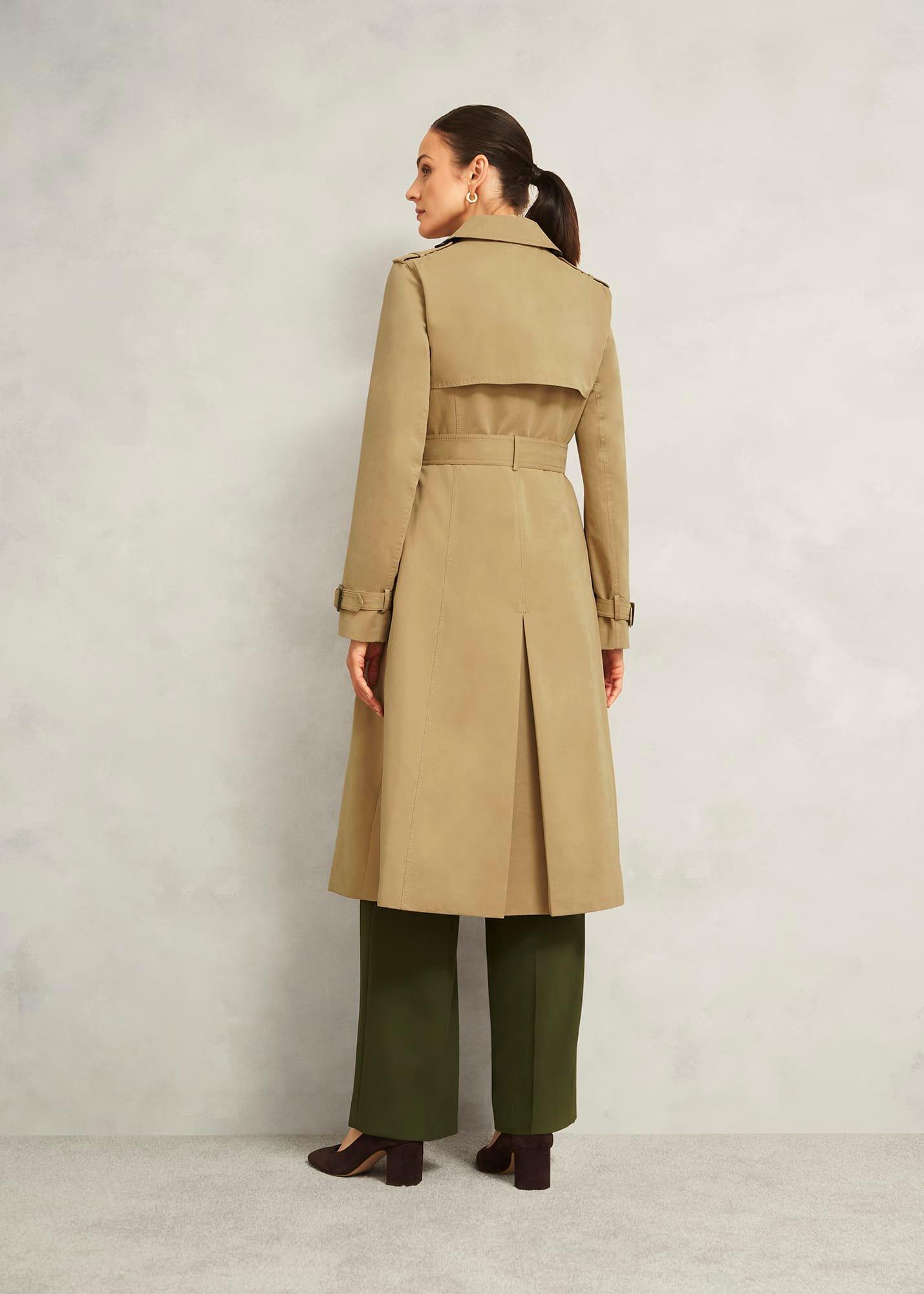 Aria Shower Resistant Trench Coat, Fawn Beige, hi-res