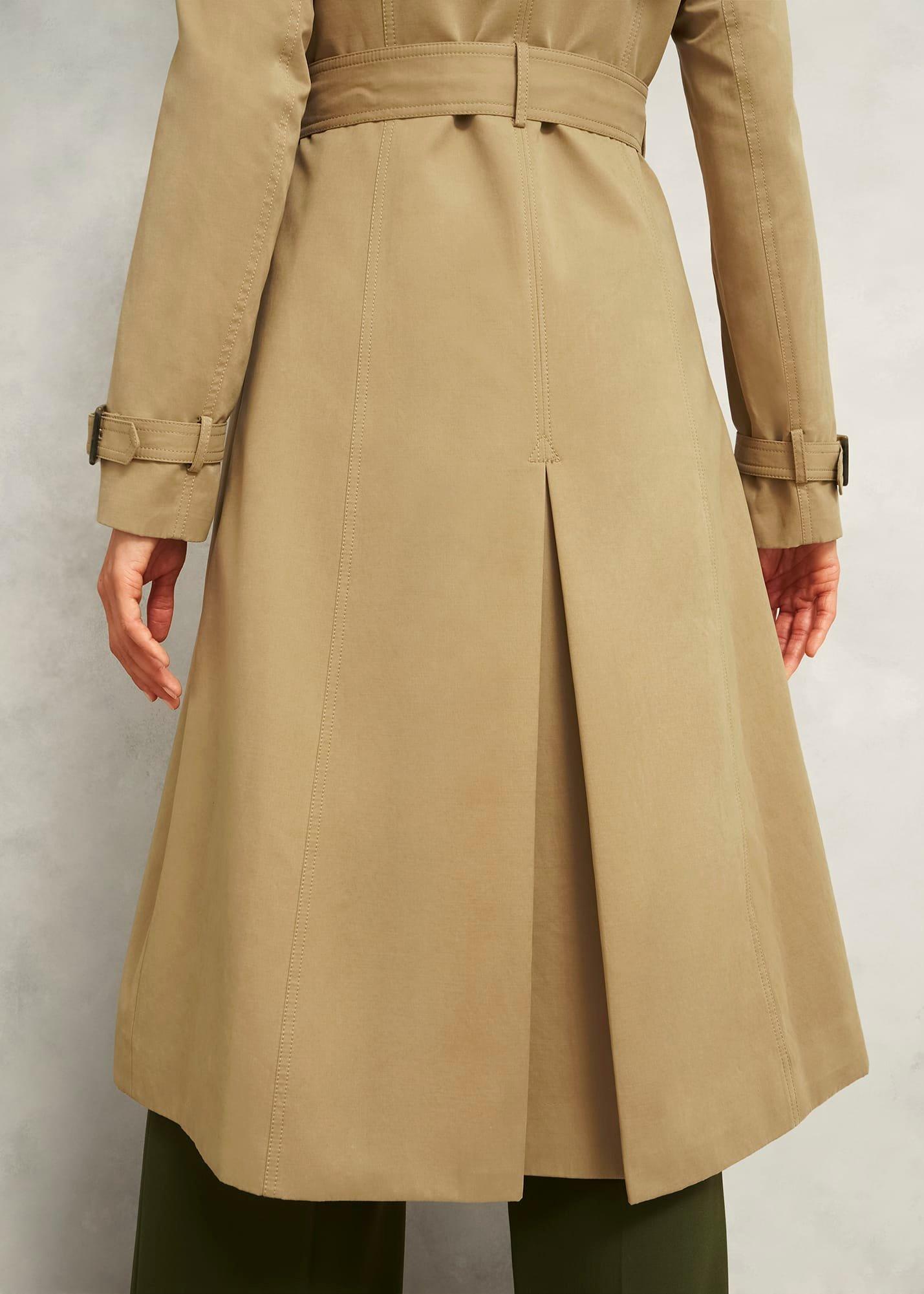 Aria Shower Resistant Trench Coat, Fawn Beige, hi-res