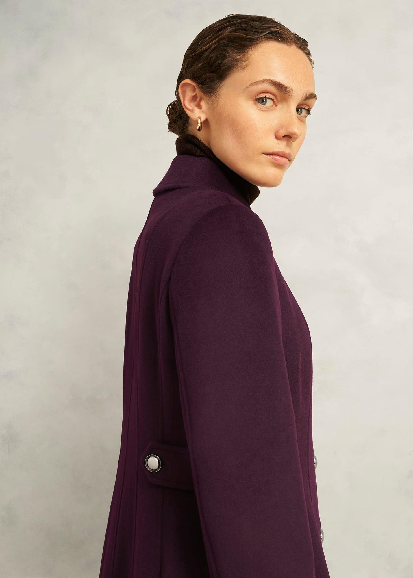 Iona Wool Coat, Malbec Purple, hi-res