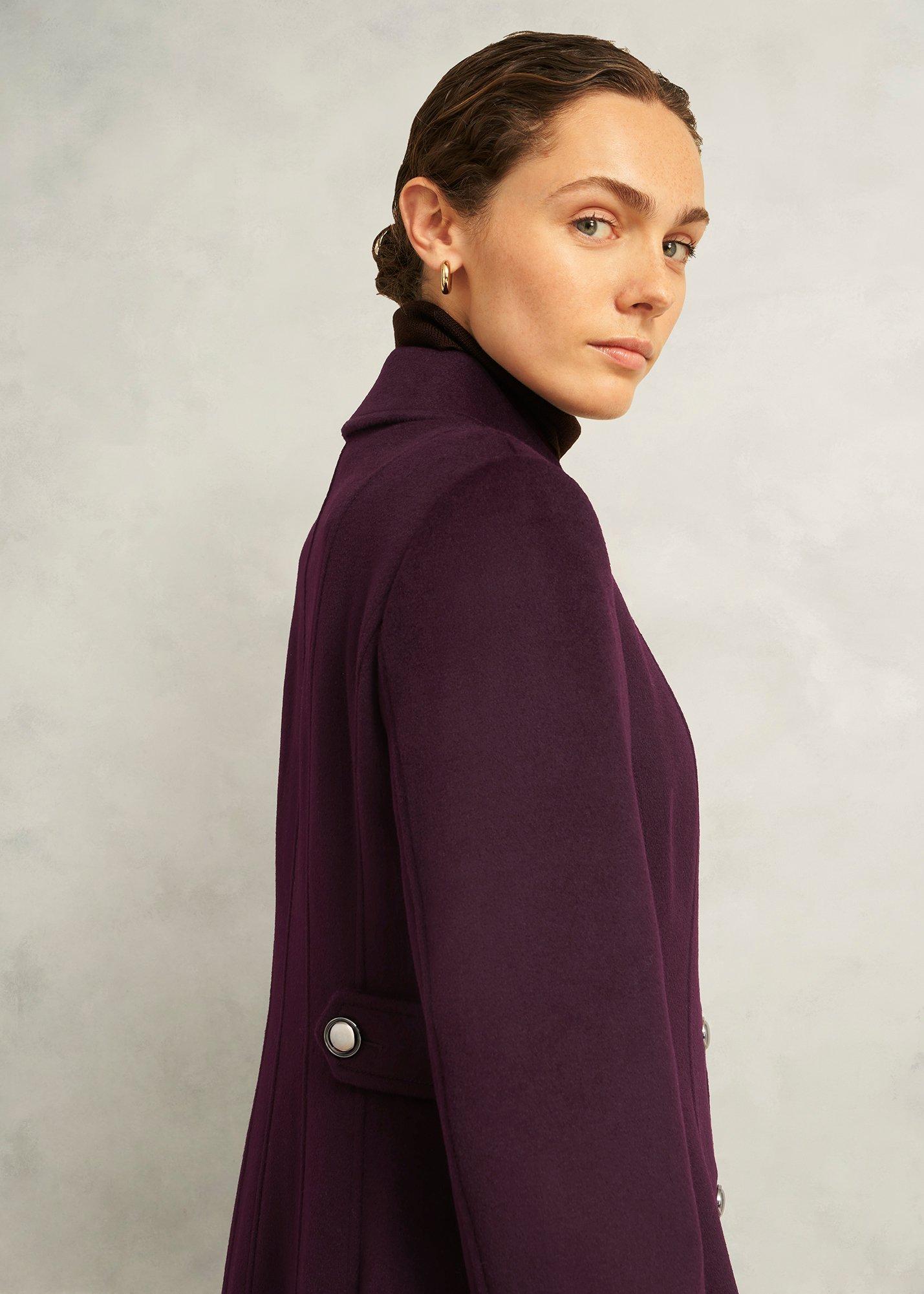 Petite Iona Wool Coat, Malbec Purple, hi-res