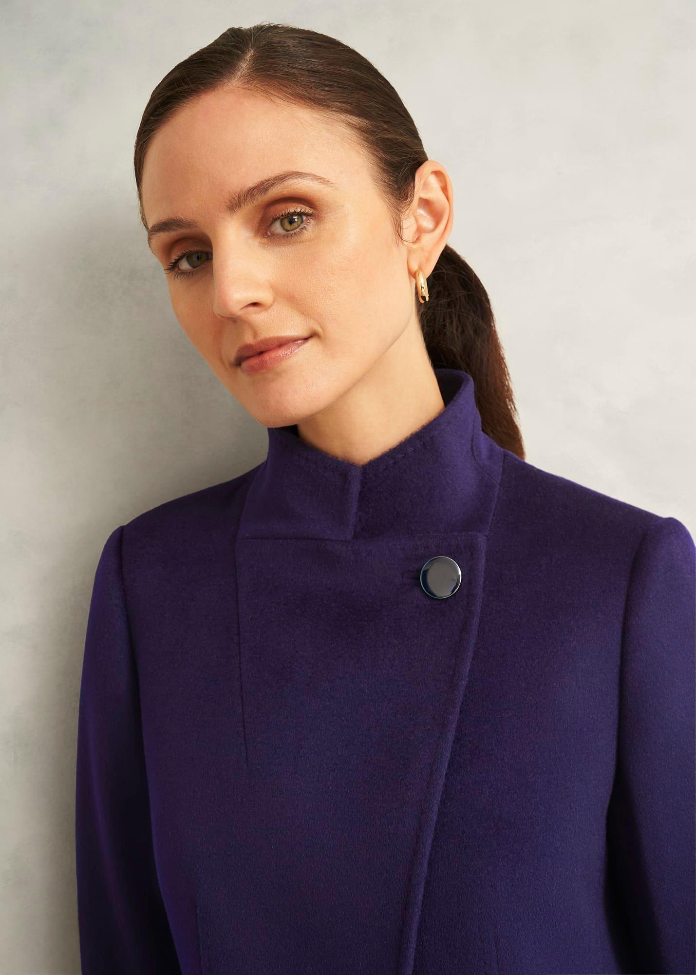 Taylor Wool Coat, Midnight Purple, hi-res