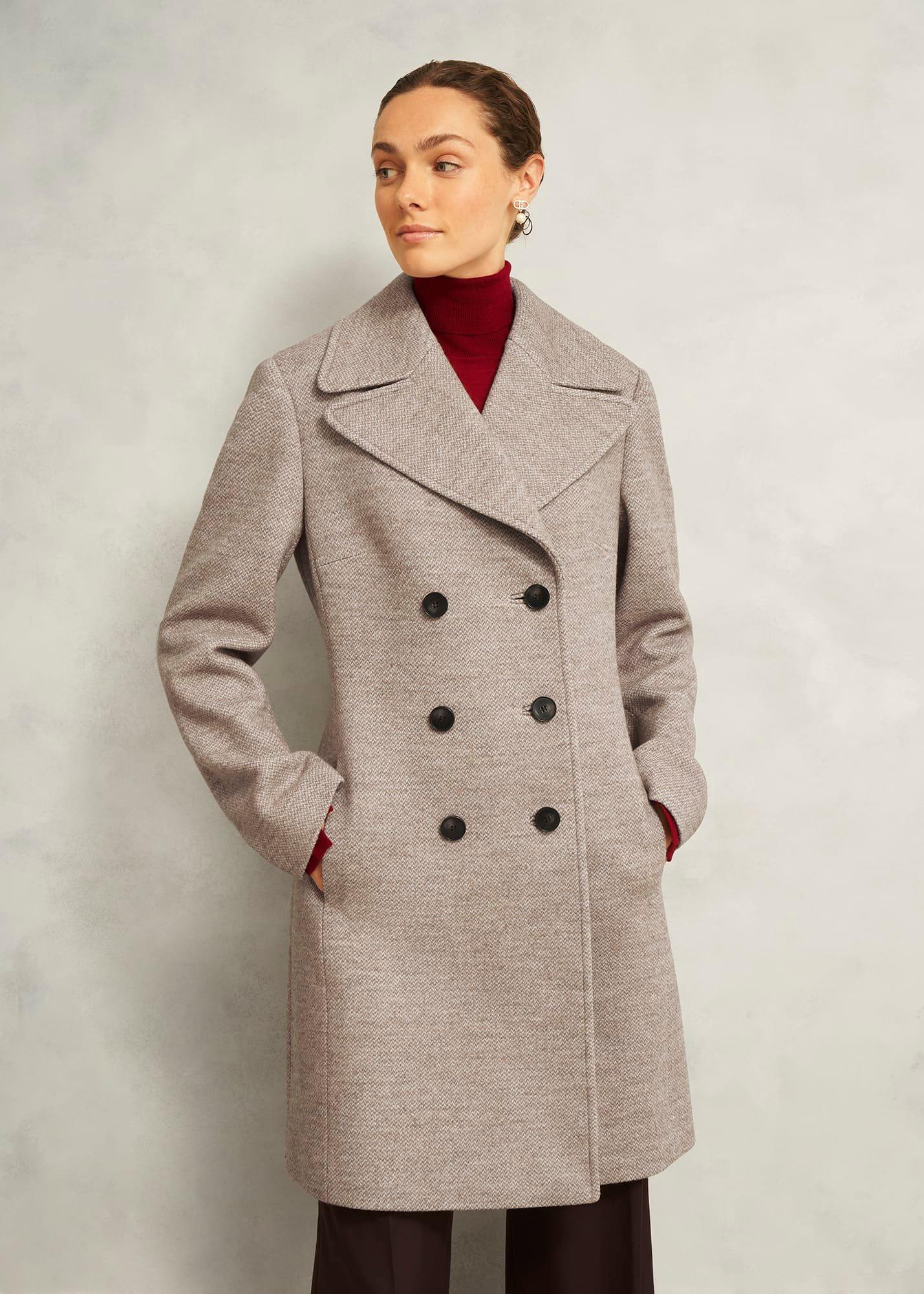 Janetta Wool Blend Coat, Neutral, hi-res