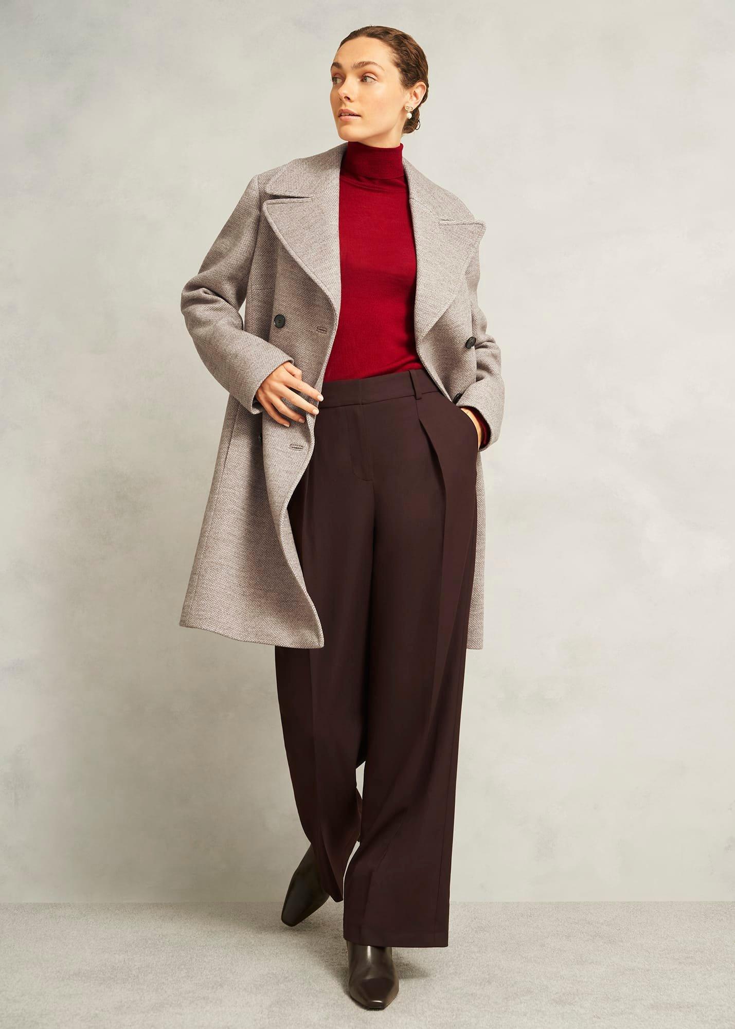 Janetta Wool Blend Coat, Neutral, hi-res