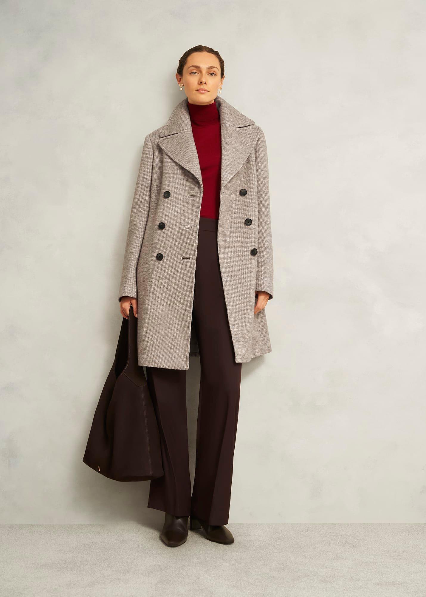 Janetta Wool Blend Coat, Neutral, hi-res