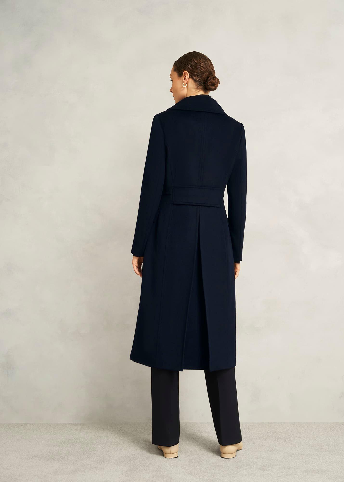 Larna Wool Coat, Navy, hi-res