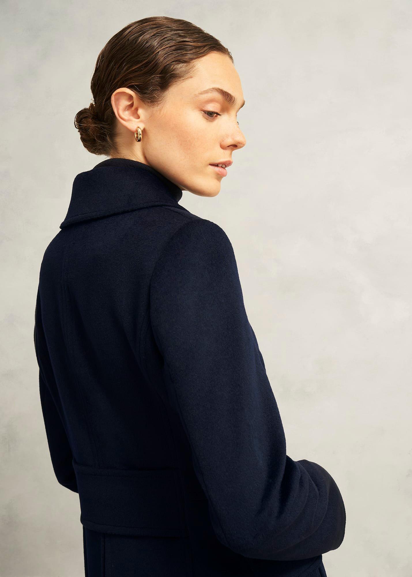 Larna Wool Coat, Navy, hi-res