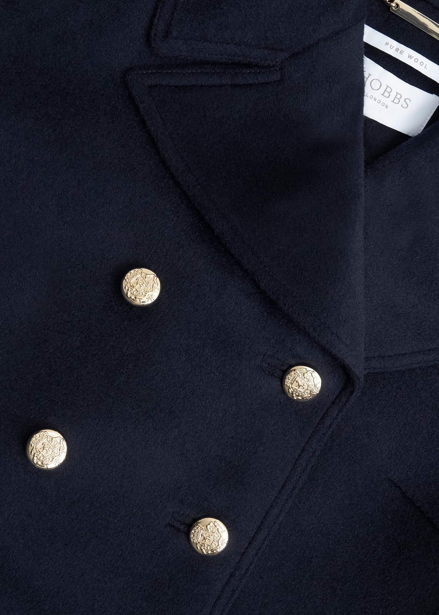 Larna Wool Coat, Navy, hi-res