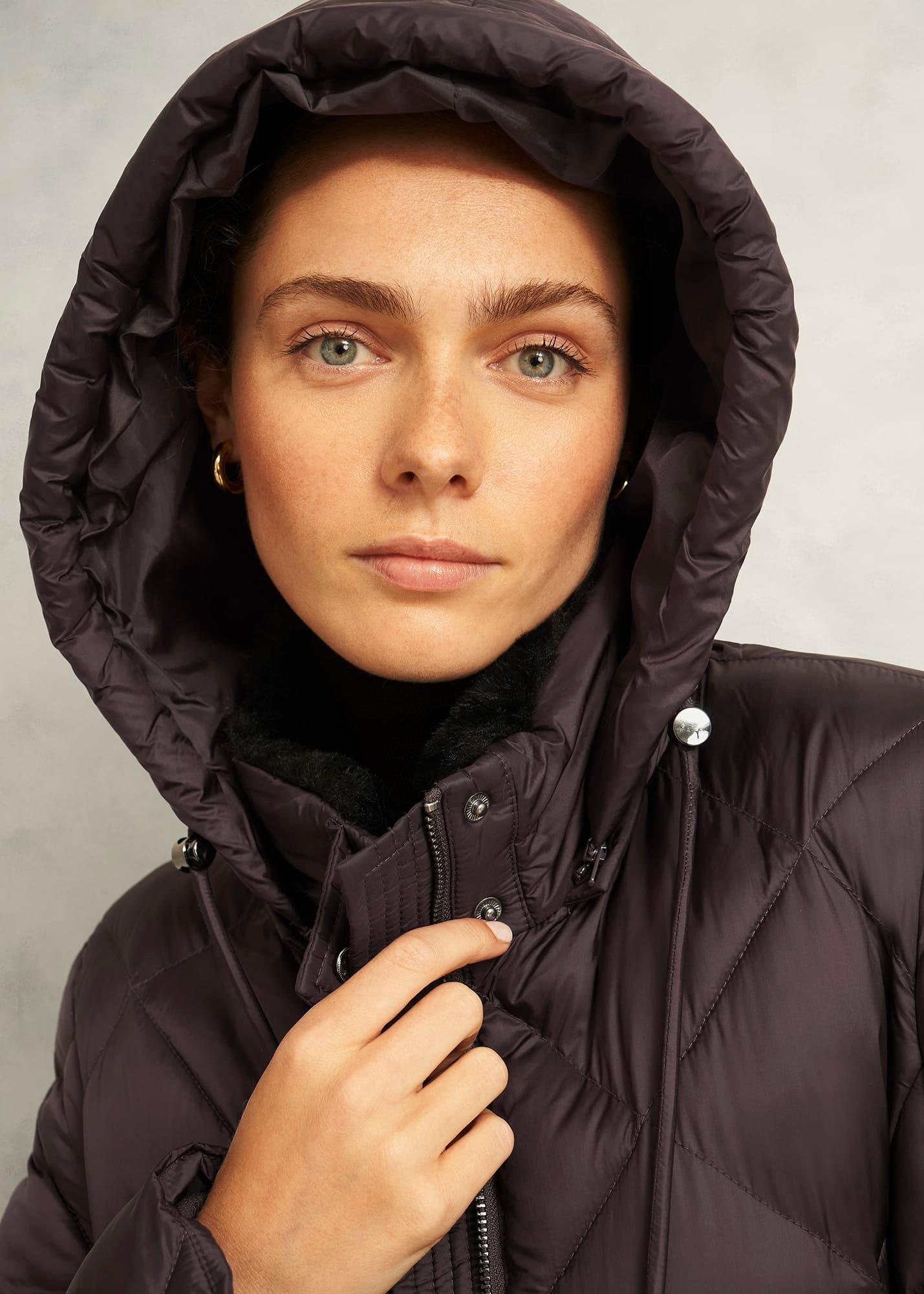 Lumi Puffer Coat, Deep Brown, hi-res