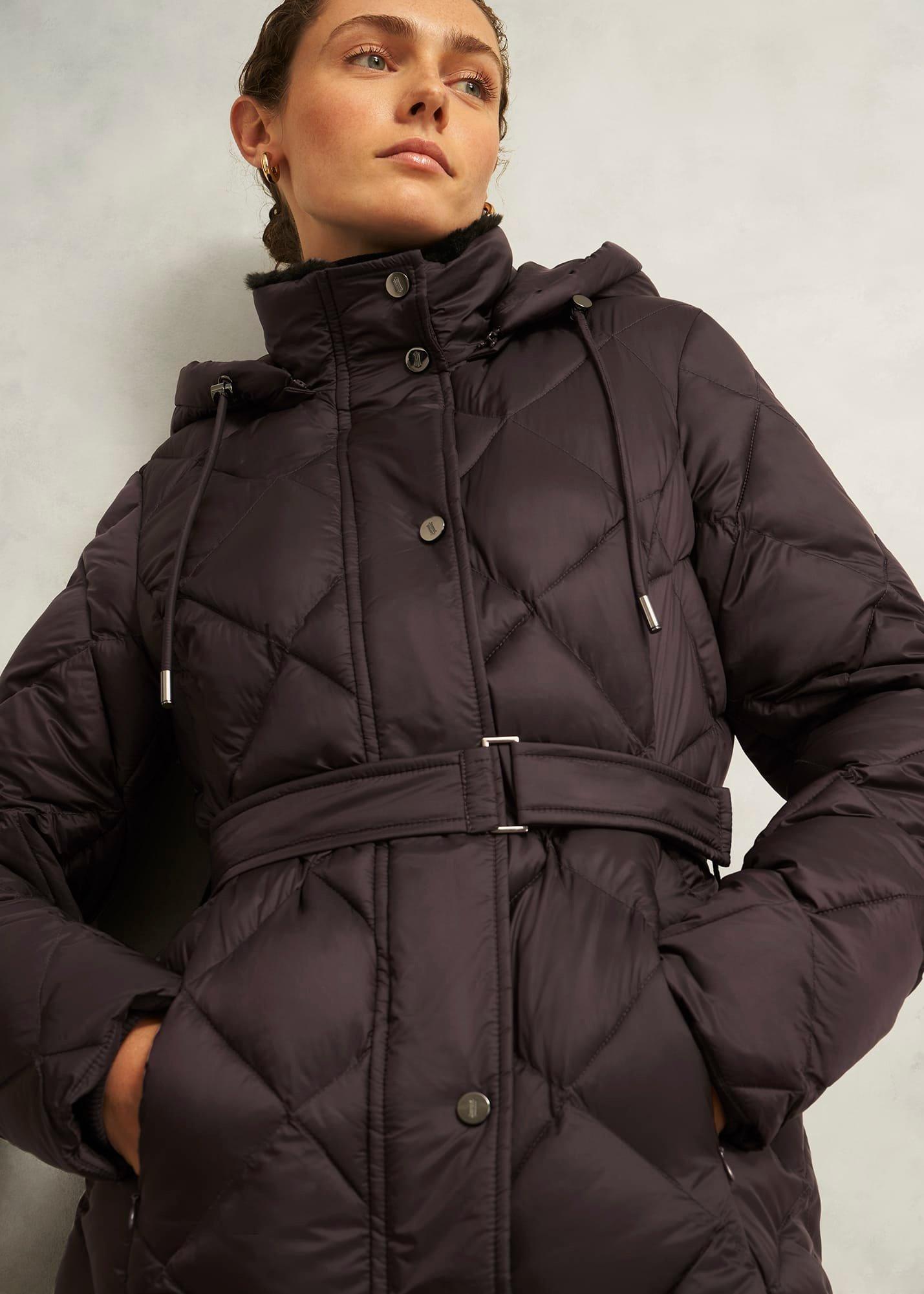 Lumi Puffer Coat, Deep Brown, hi-res