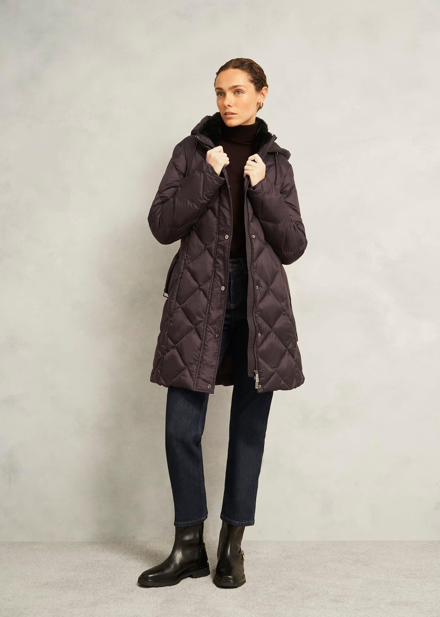 Lumi Puffer Coat, Deep Brown, hi-res