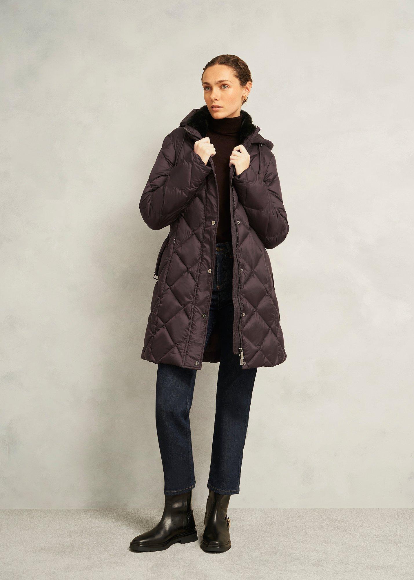 Petite Lumi Puffer Coat, Deep Brown, hi-res