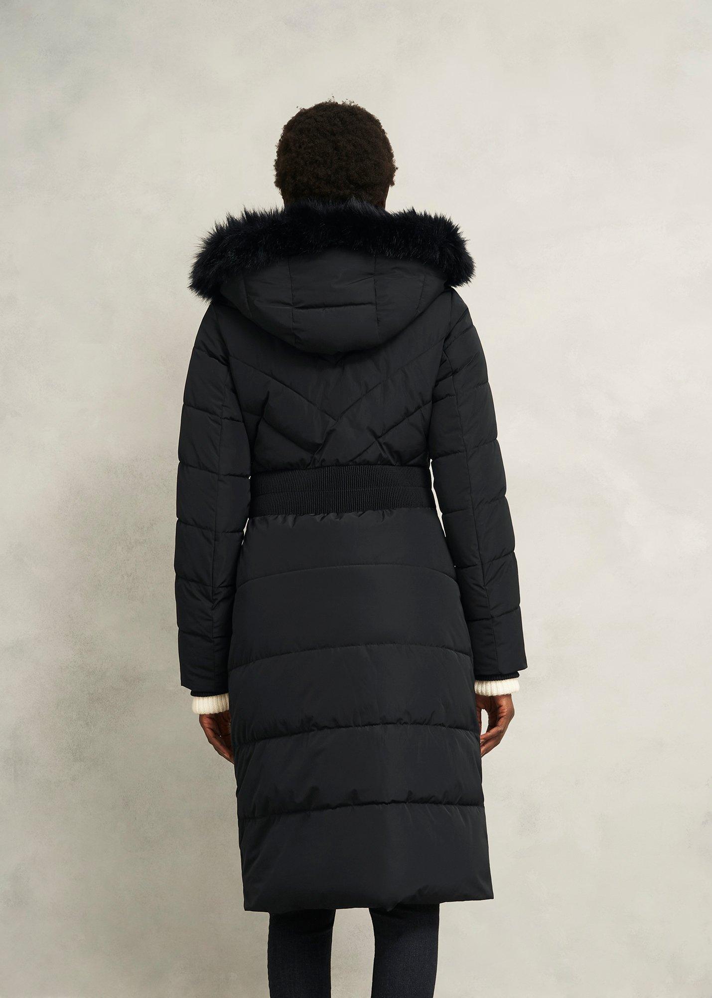 Petite Amalie Puffer Coat, Black, hi-res