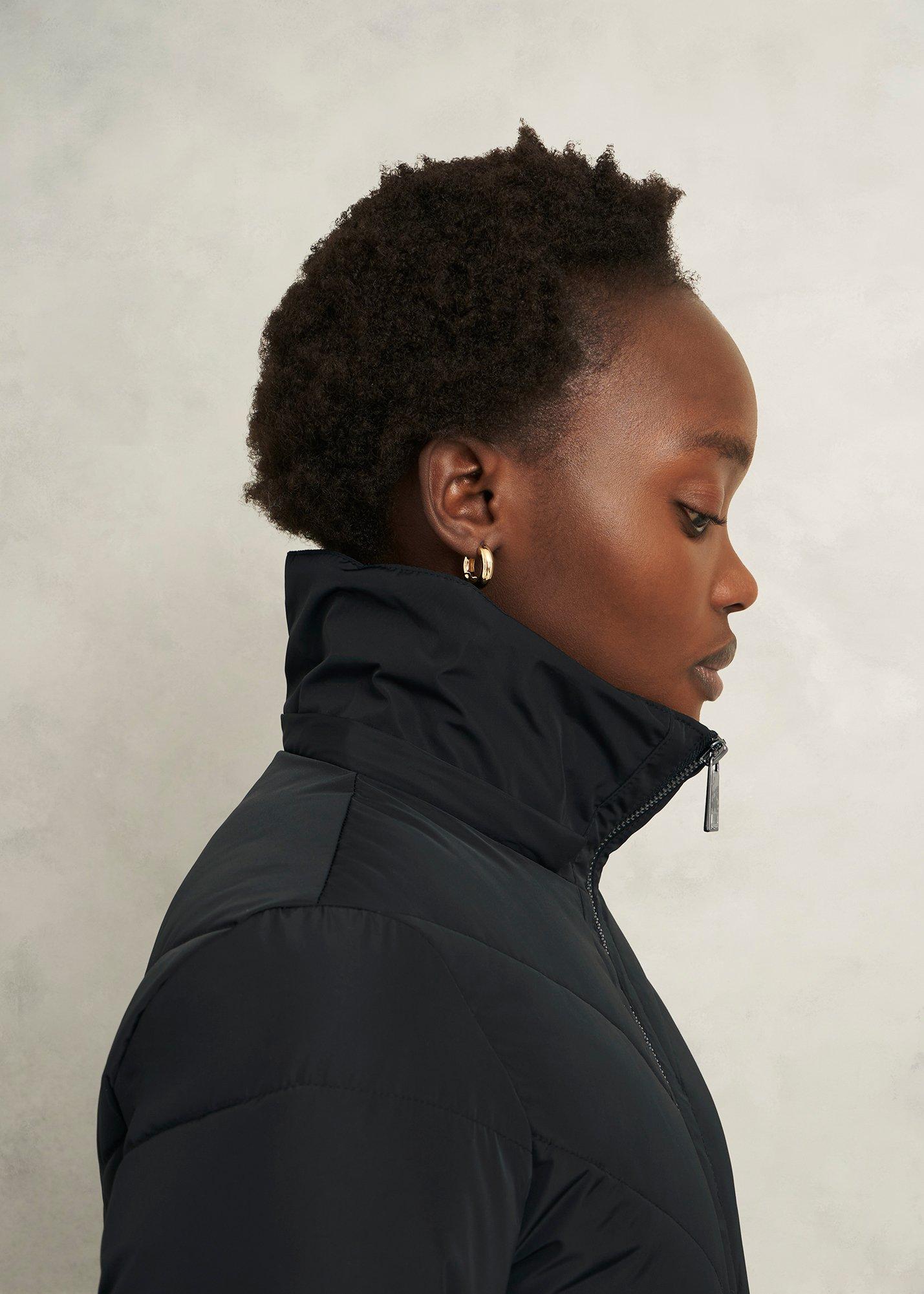 Petite Amalie Puffer Coat, Black, hi-res