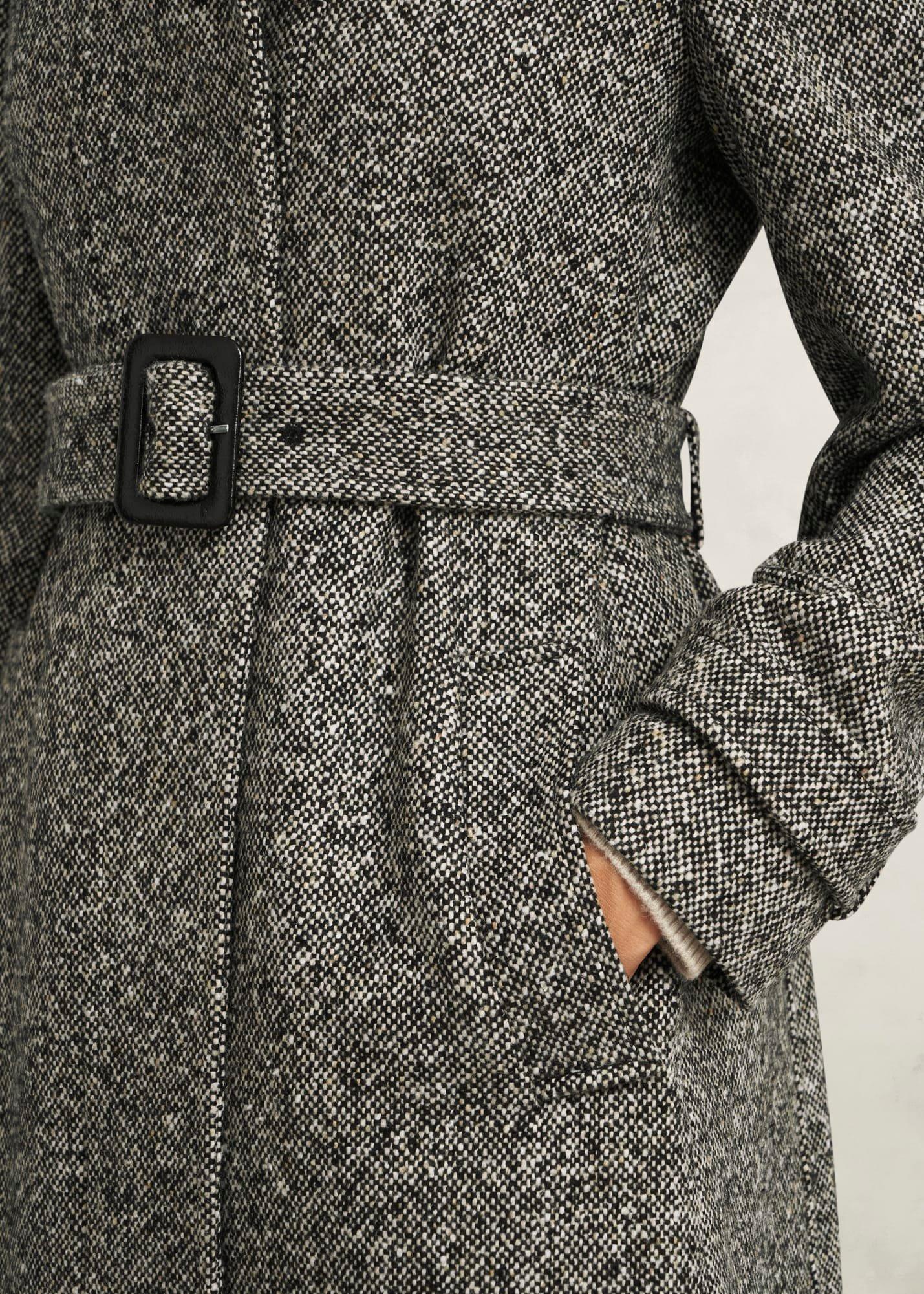 Wendy Wool Blend Coat, Black Ivory, hi-res