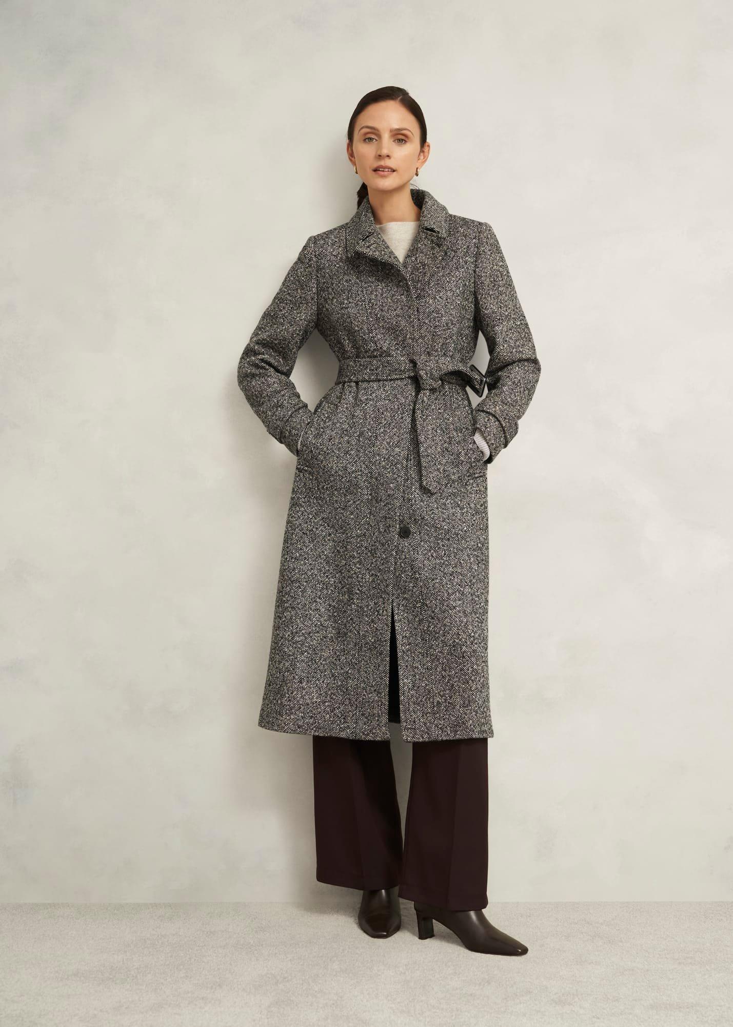 Wendy Wool Blend Coat, Black Ivory, hi-res