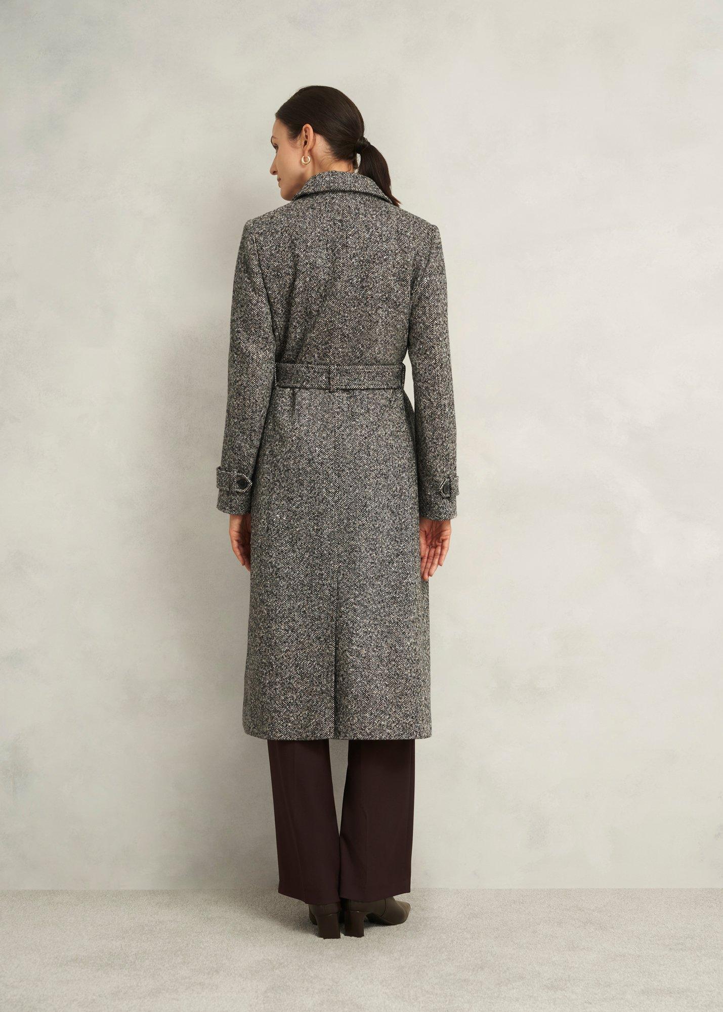 Petite Wendy Wool Blend Coat, Black Ivory, hi-res