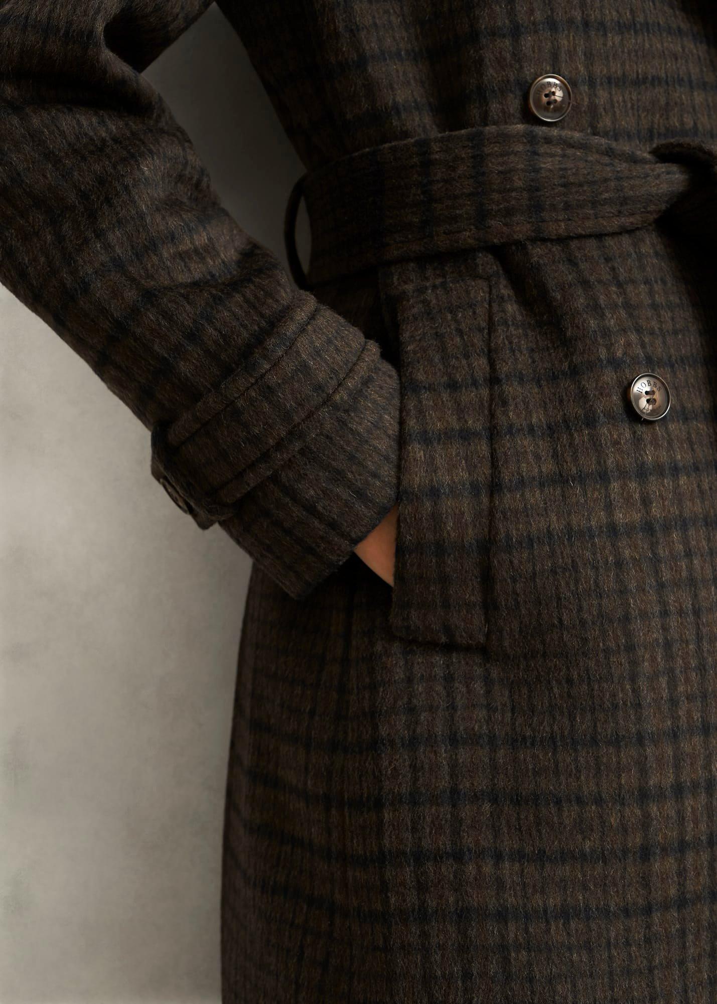 Peterson Wool Blend Coat, Brown Multi, hi-res