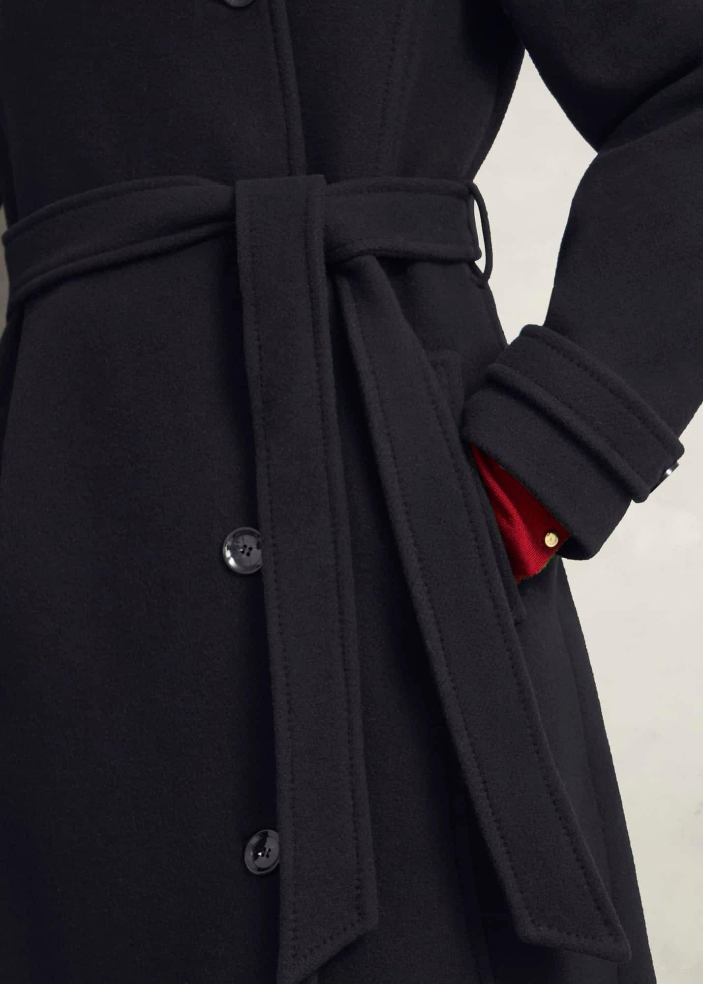 Deliliah Wool Blend Coat, Black, hi-res