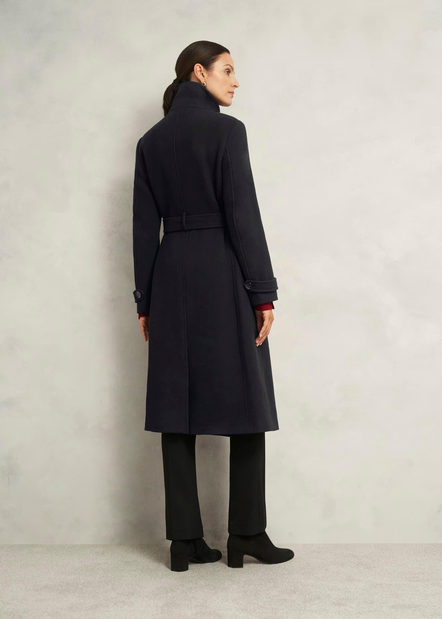 Deliliah Wool Blend Coat, Black, hi-res