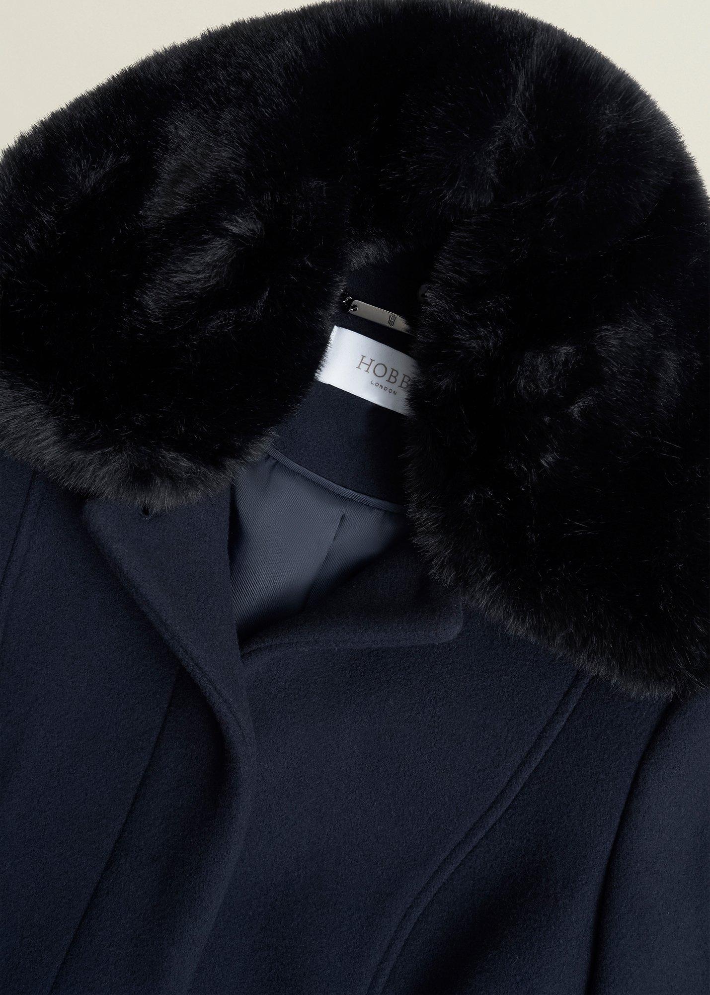 Celeste Wool Blend Coat, Navy, hi-res