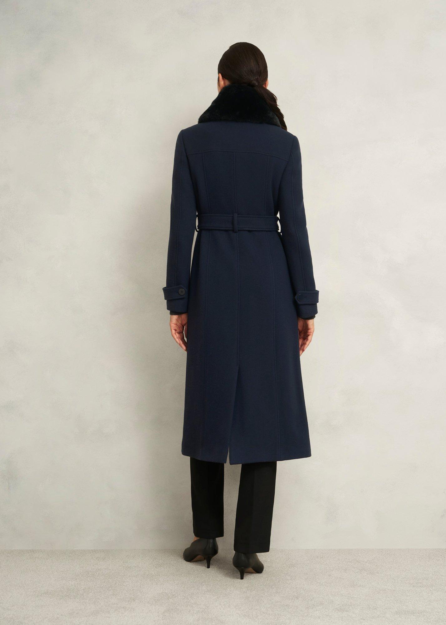 Petite Celeste Wool Blend Coat, Navy, hi-res
