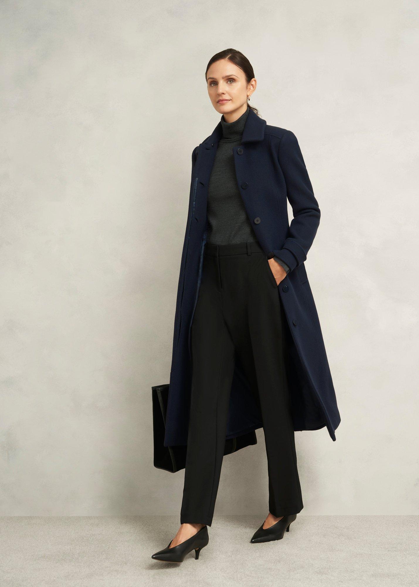Petite Celeste Wool Blend Coat, Navy, hi-res