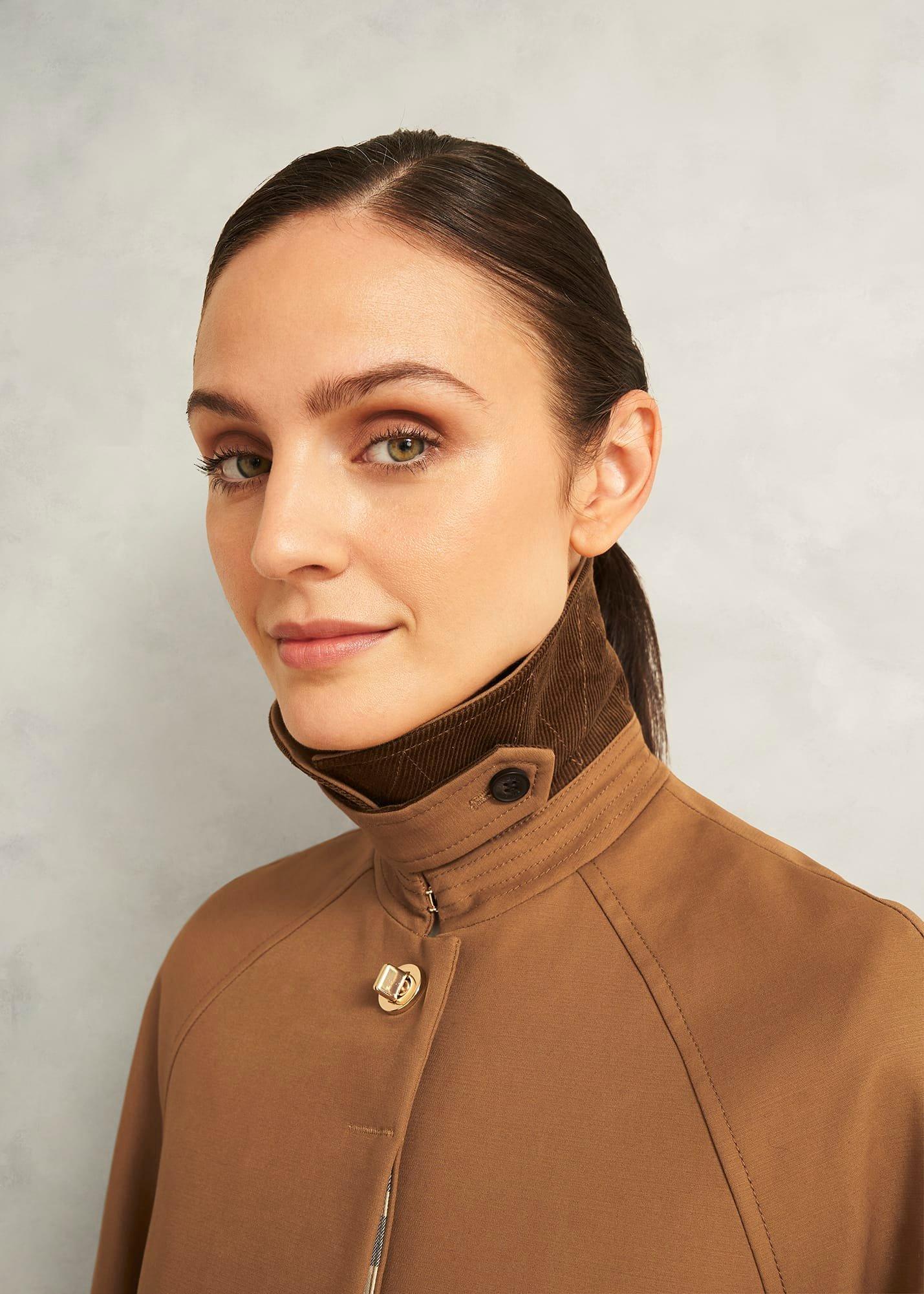 Vienna Shower Resistant Trench Coat, Cinnamon Brown, hi-res