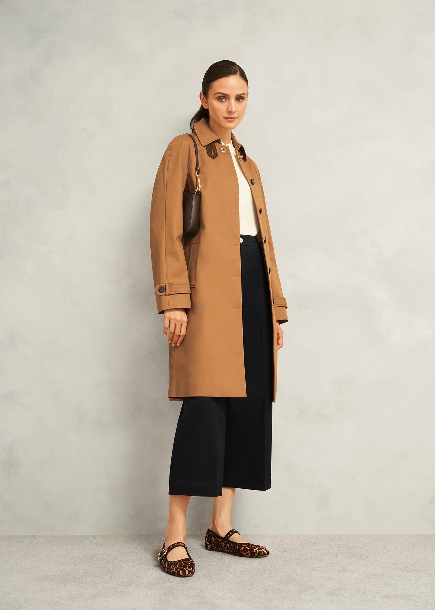 Vienna Shower Resistant Trench Coat, Cinnamon Brown, hi-res