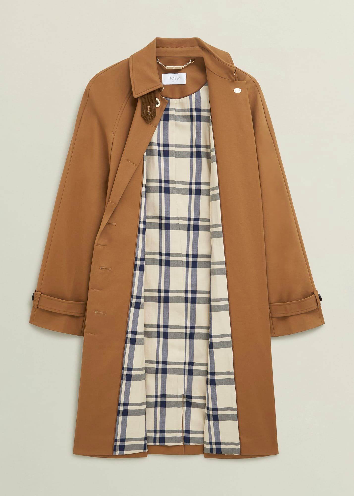 Vienna Shower Resistant Trench Coat, Cinnamon Brown, hi-res