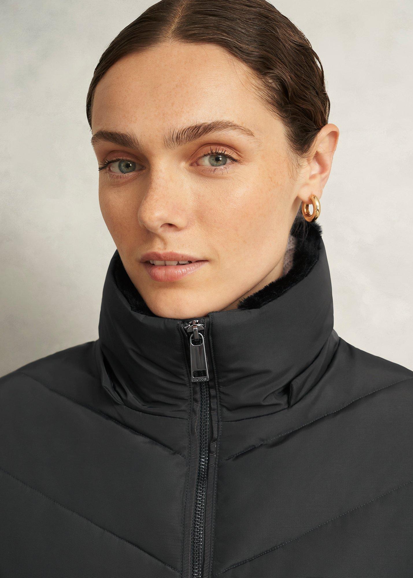 Kaia Puffer Coat, Charcoal, hi-res