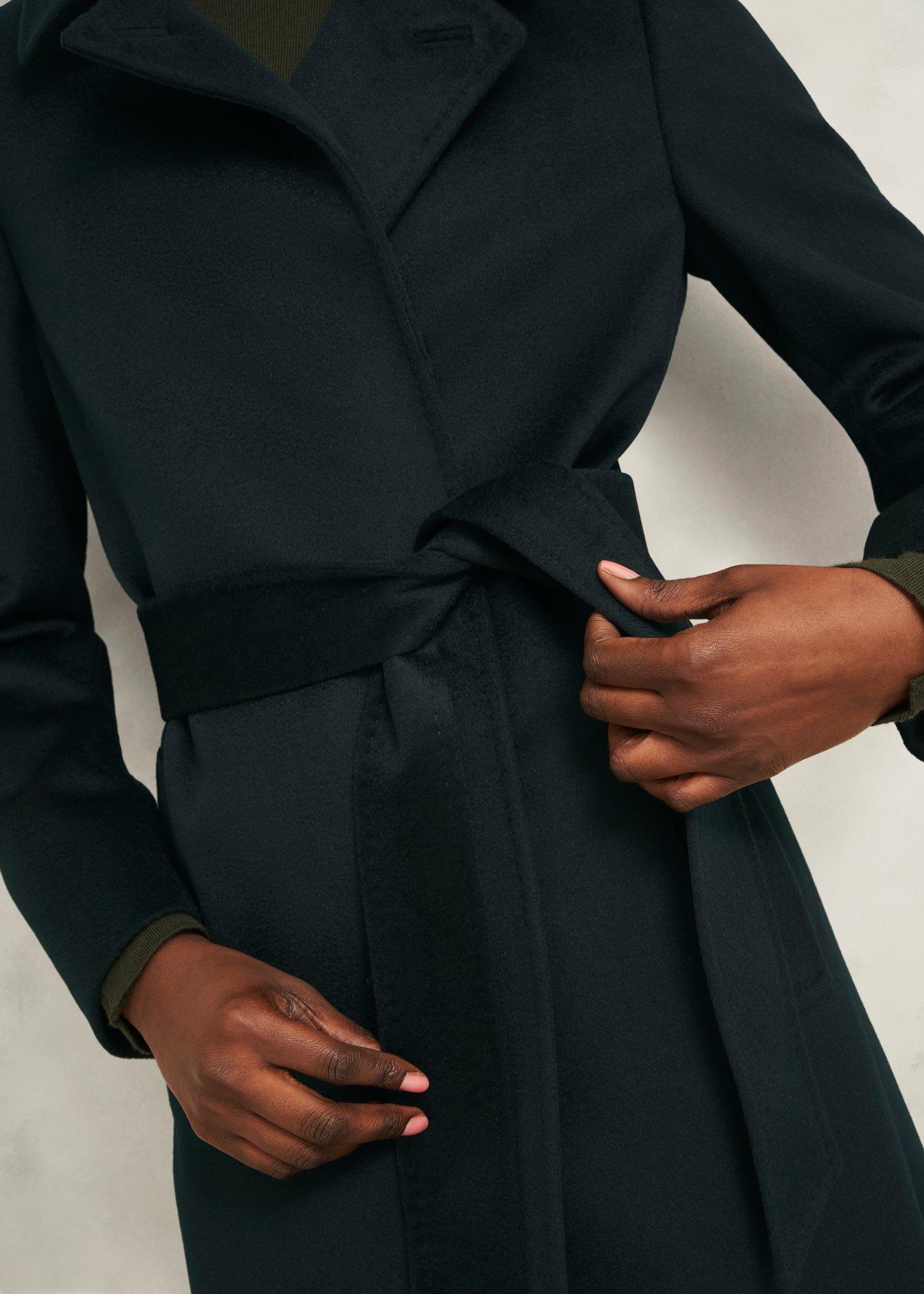 Petite Livia Wool Coat, Dark Green, hi-res