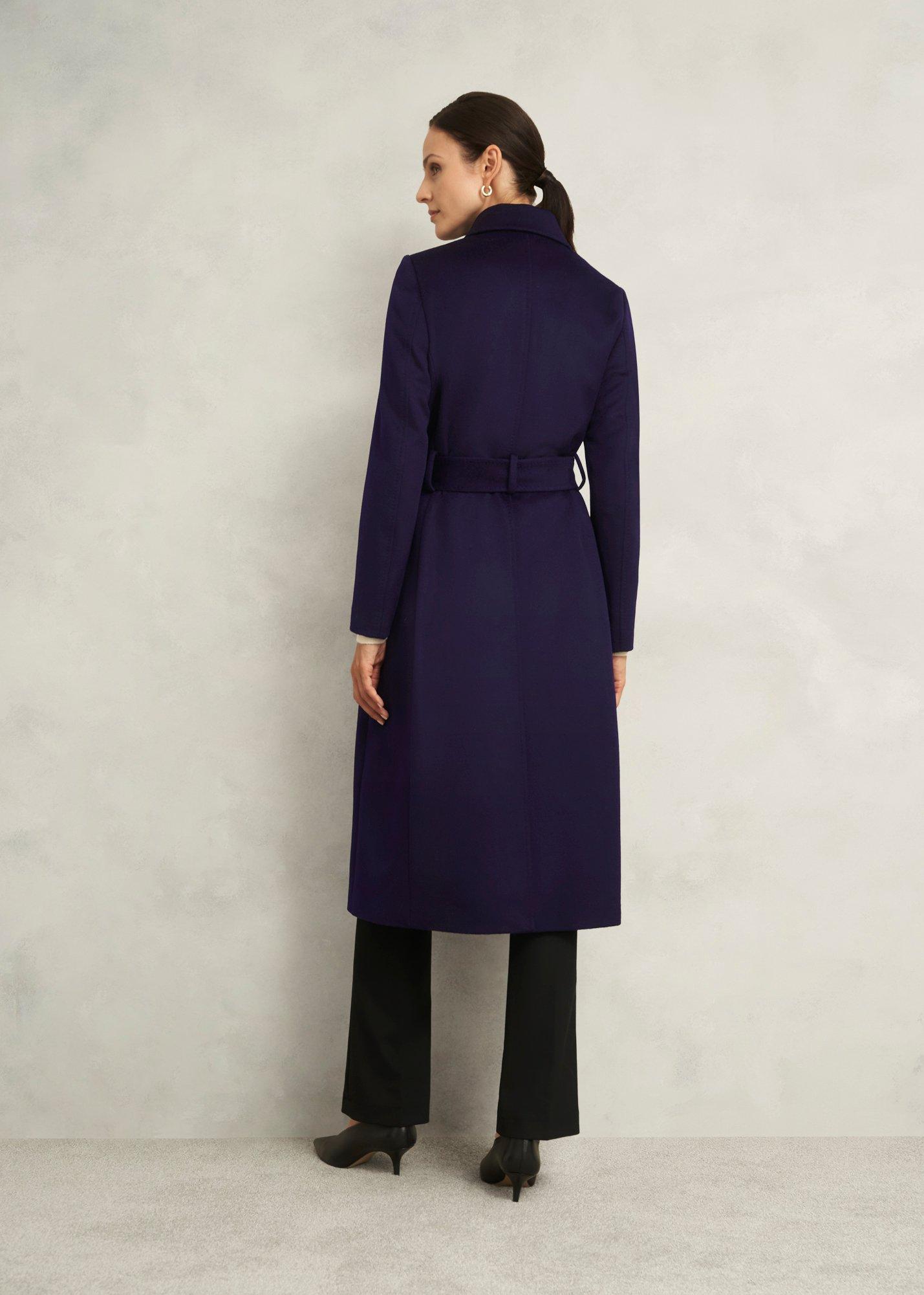 Petite Livia Wool Coat, Midnight Purple, hi-res