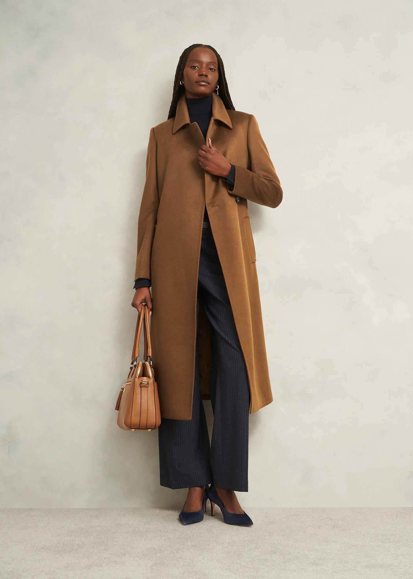 Petite Livia Wool Coat, Vicuna, hi-res