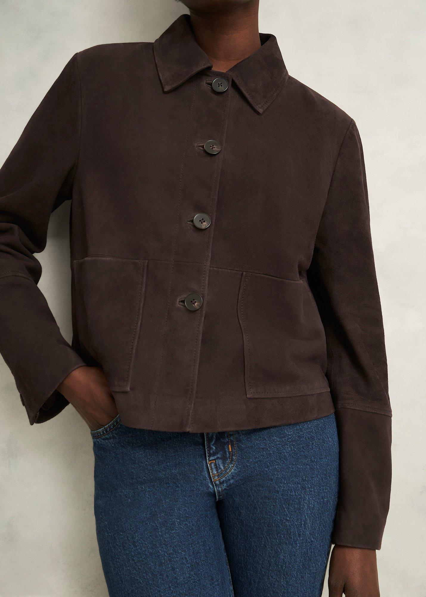 Montana Suede Jacket, Chocolate, hi-res