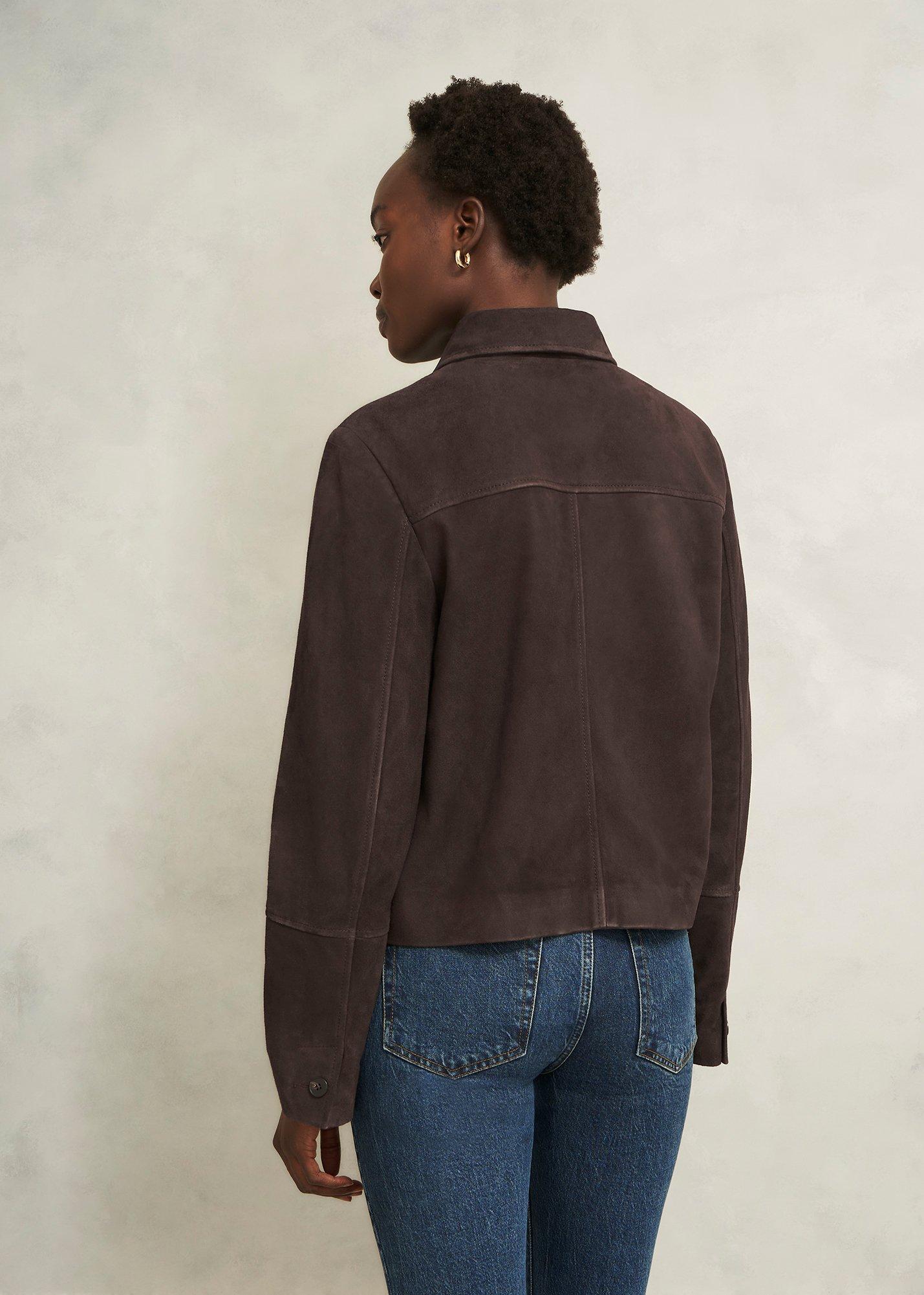Montana Suede Jacket, Chocolate, hi-res