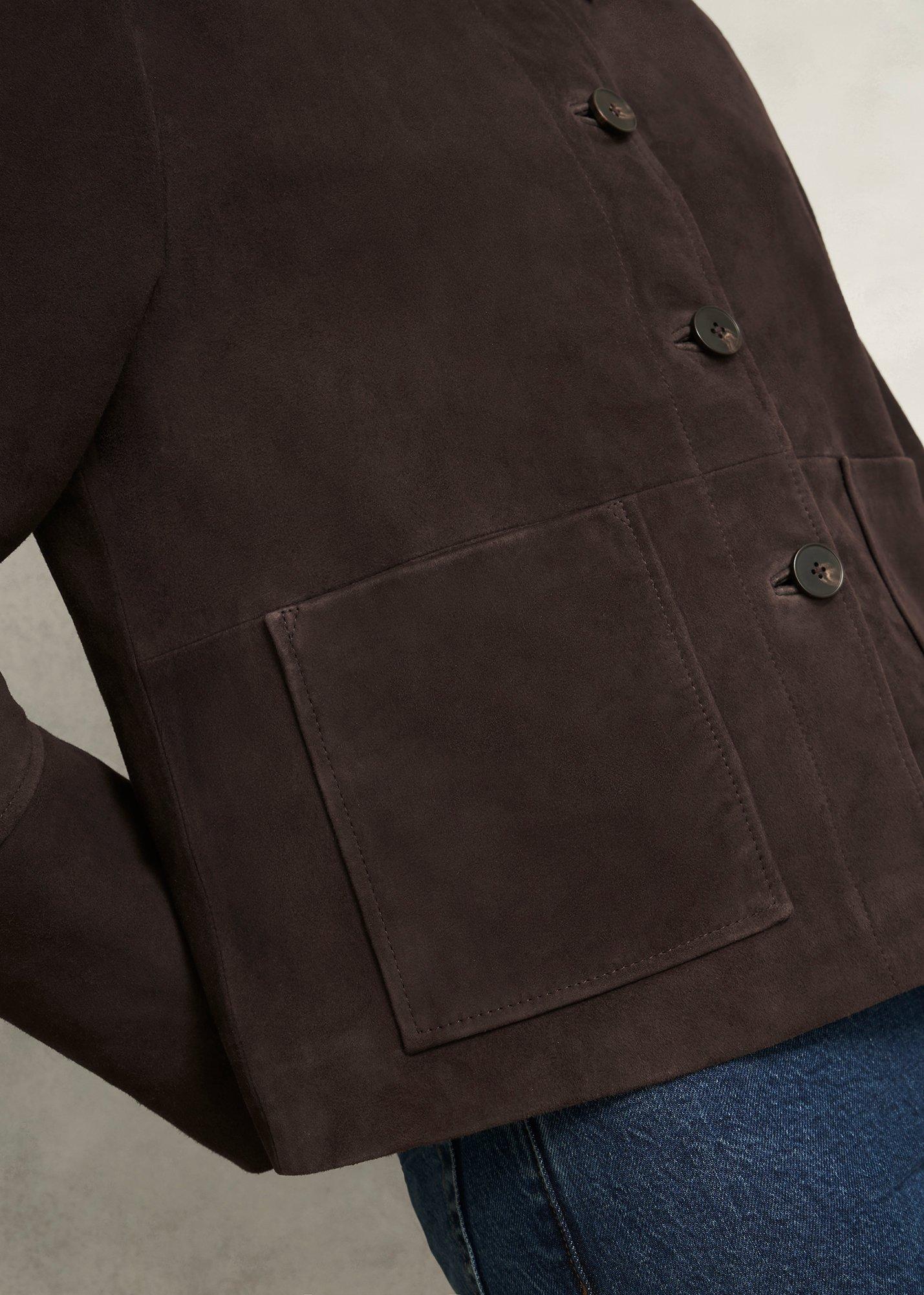 Montana Suede Jacket, Chocolate, hi-res