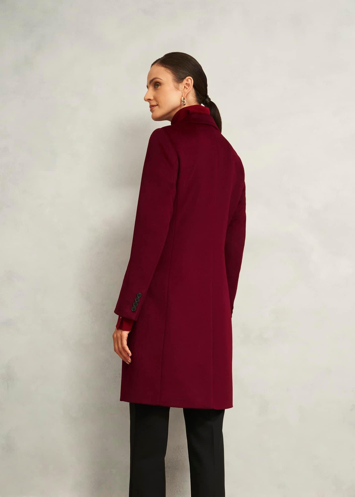 Cavendish Wool Coat, Beryl Red, hi-res