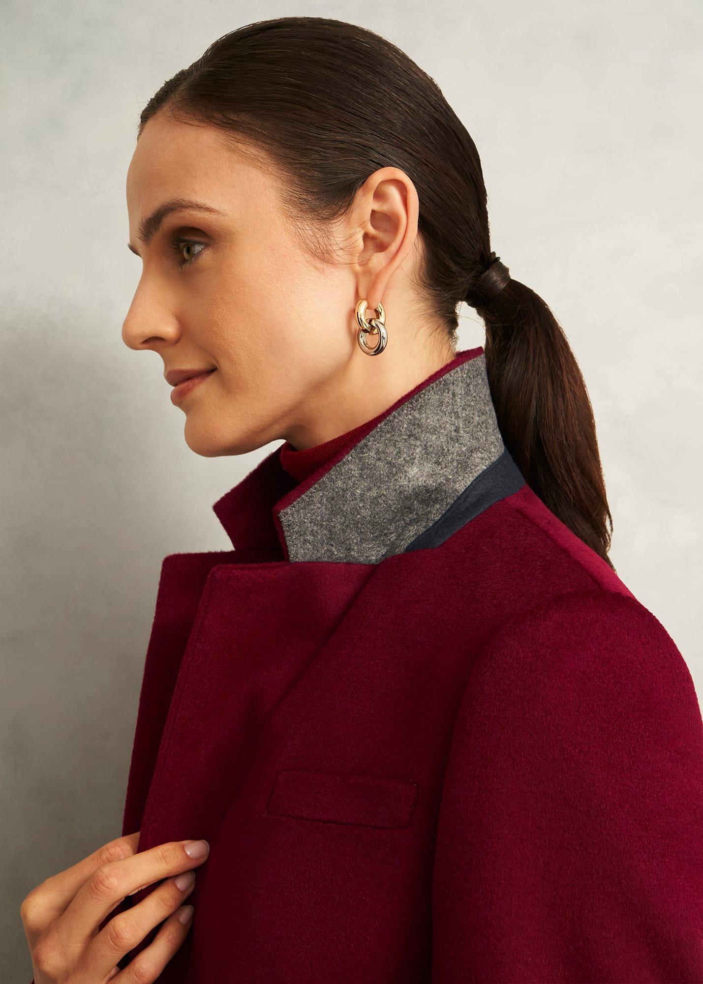 Cavendish Wool Coat, Beryl Red, hi-res