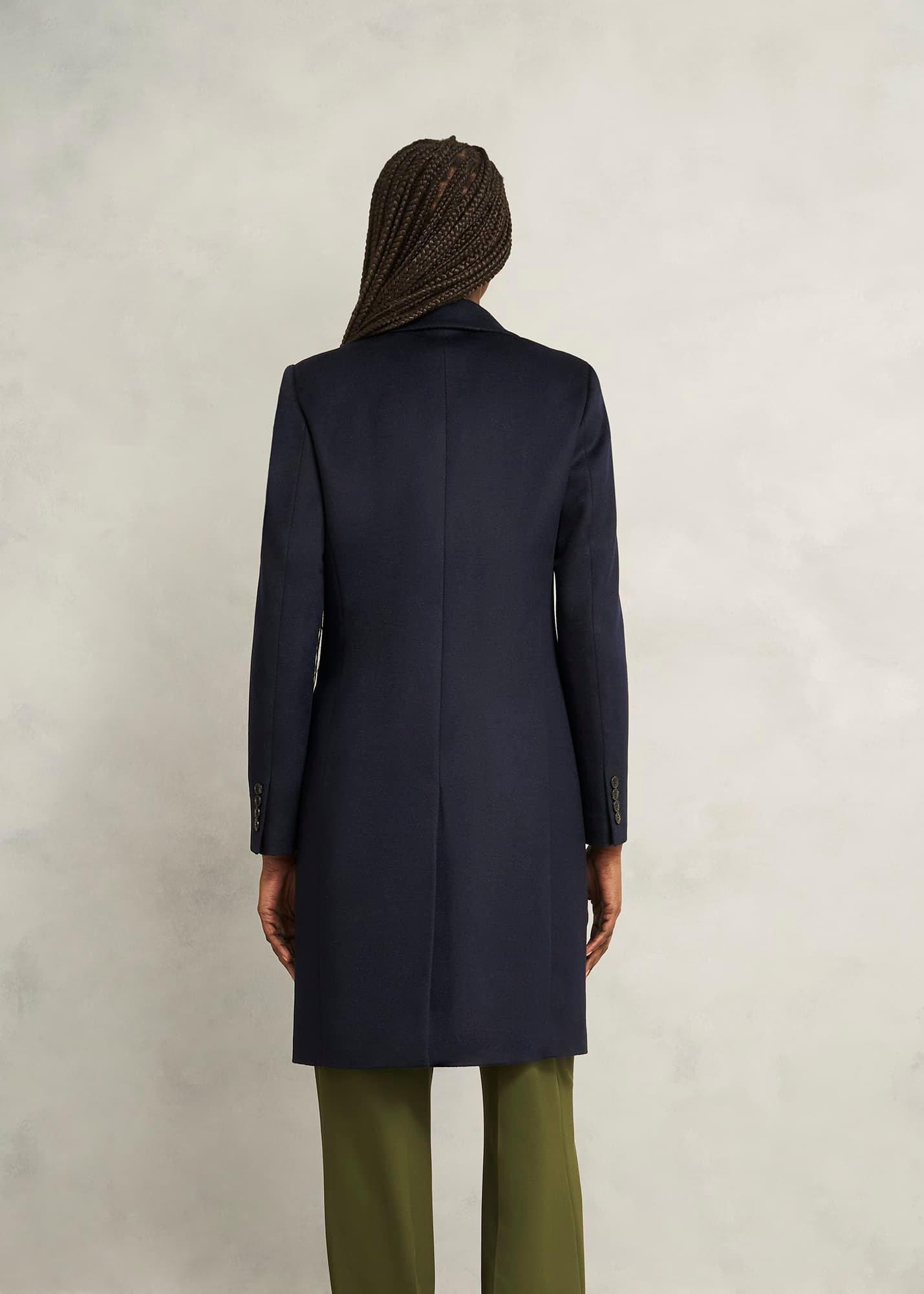 Cavendish Wool Coat, Navy, hi-res