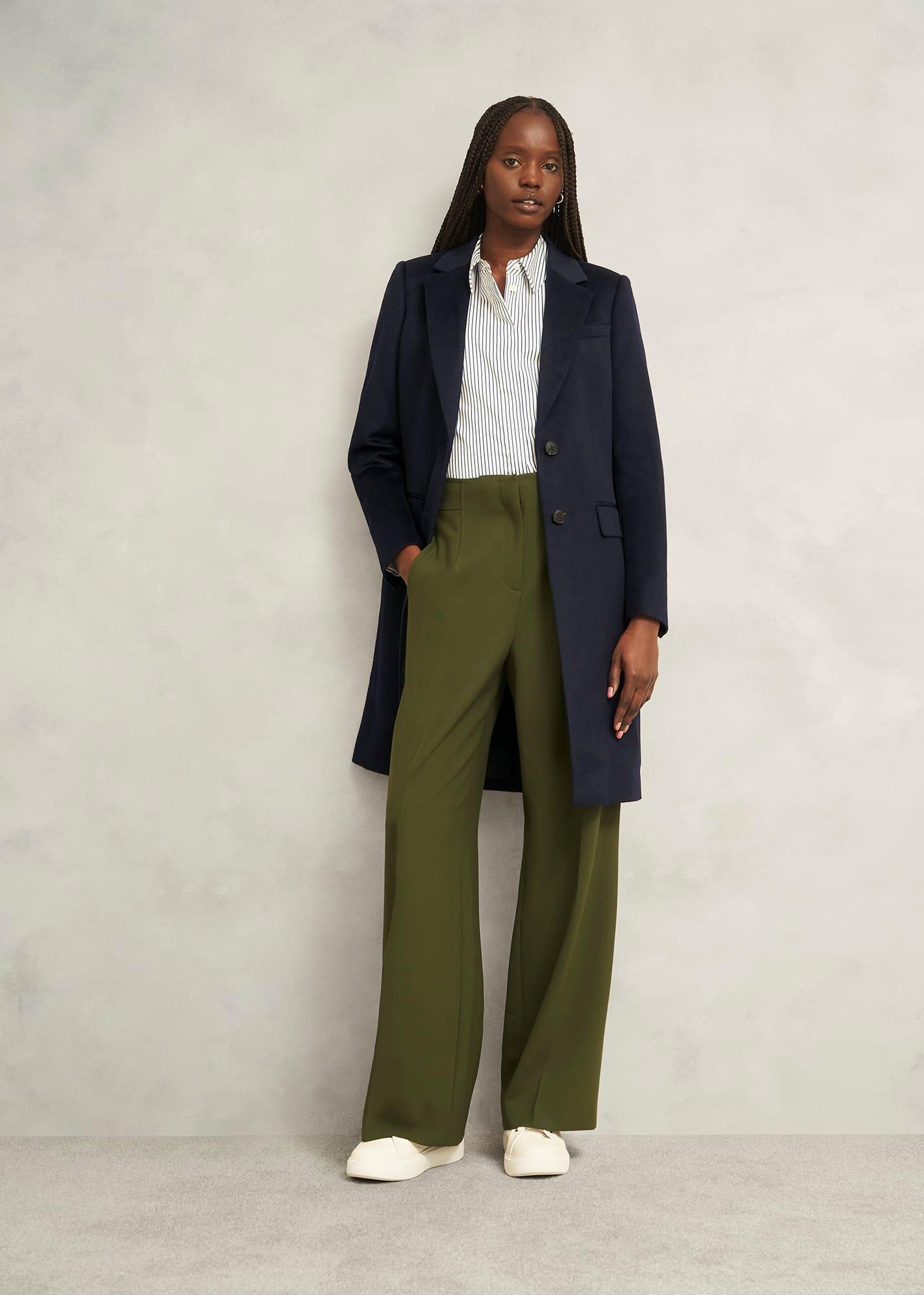 Cavendish Wool Coat, Navy, hi-res