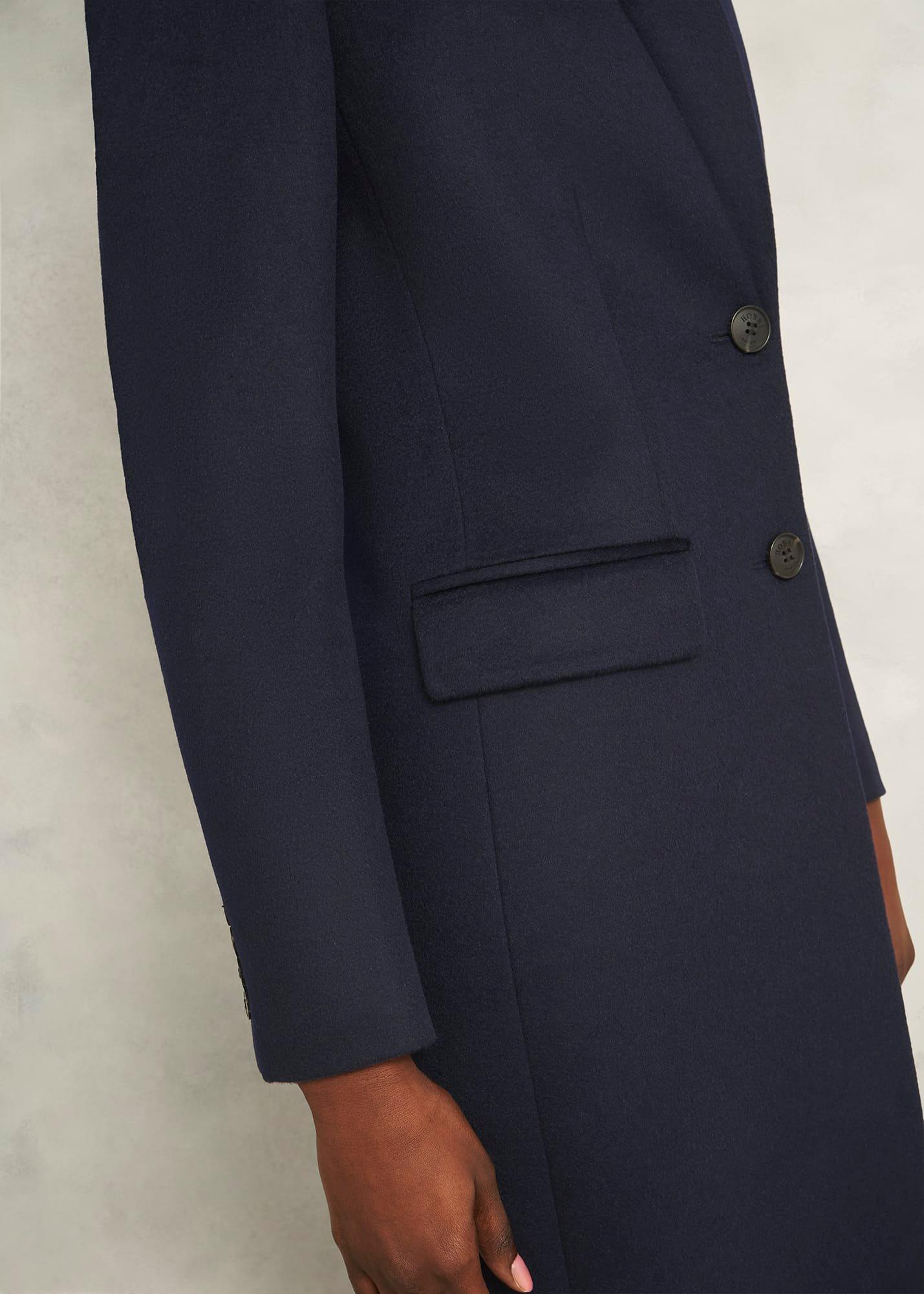 Cavendish Wool Coat, Navy, hi-res