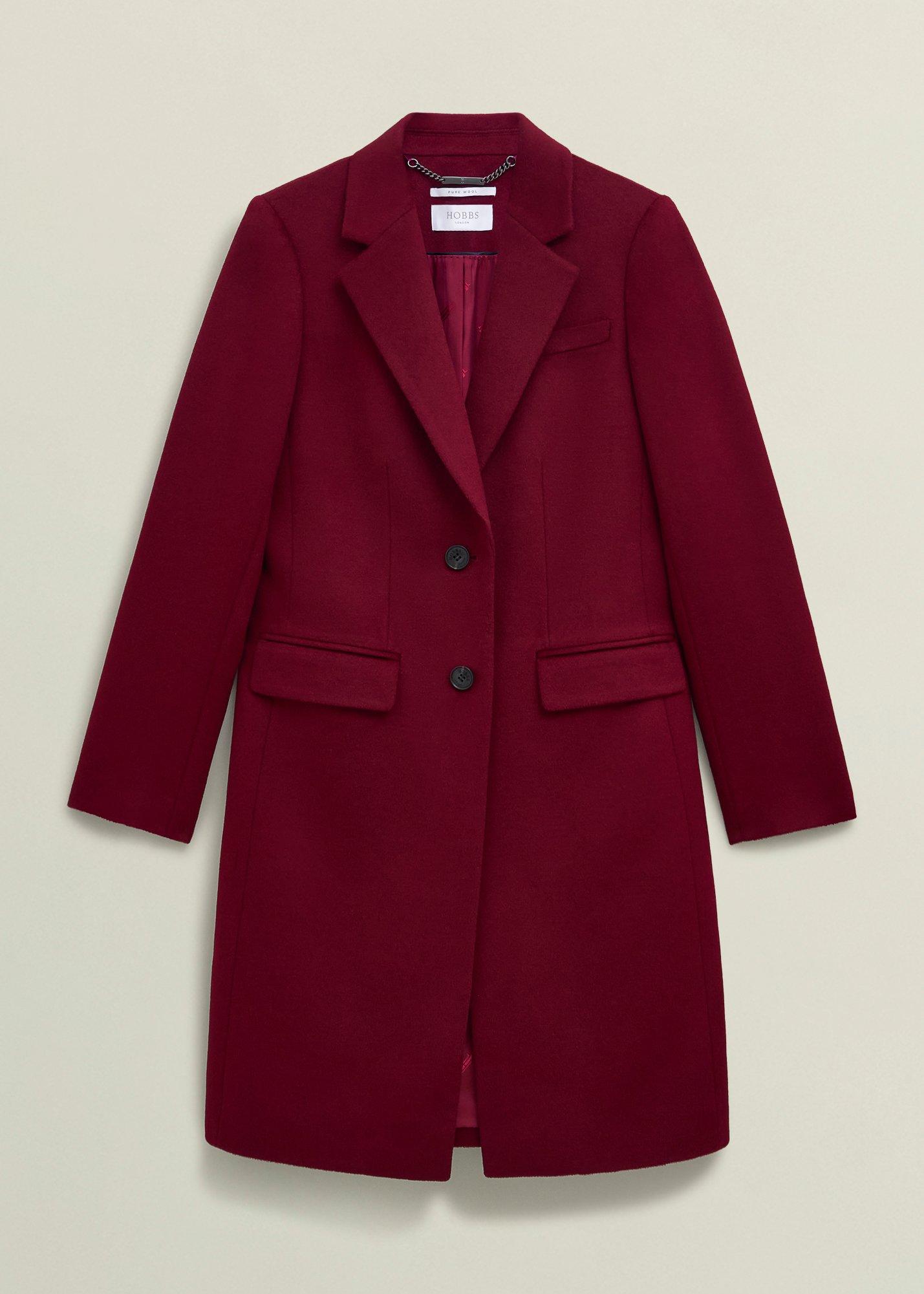 Petite Cavendish Wool Coat, Beryl Red, hi-res
