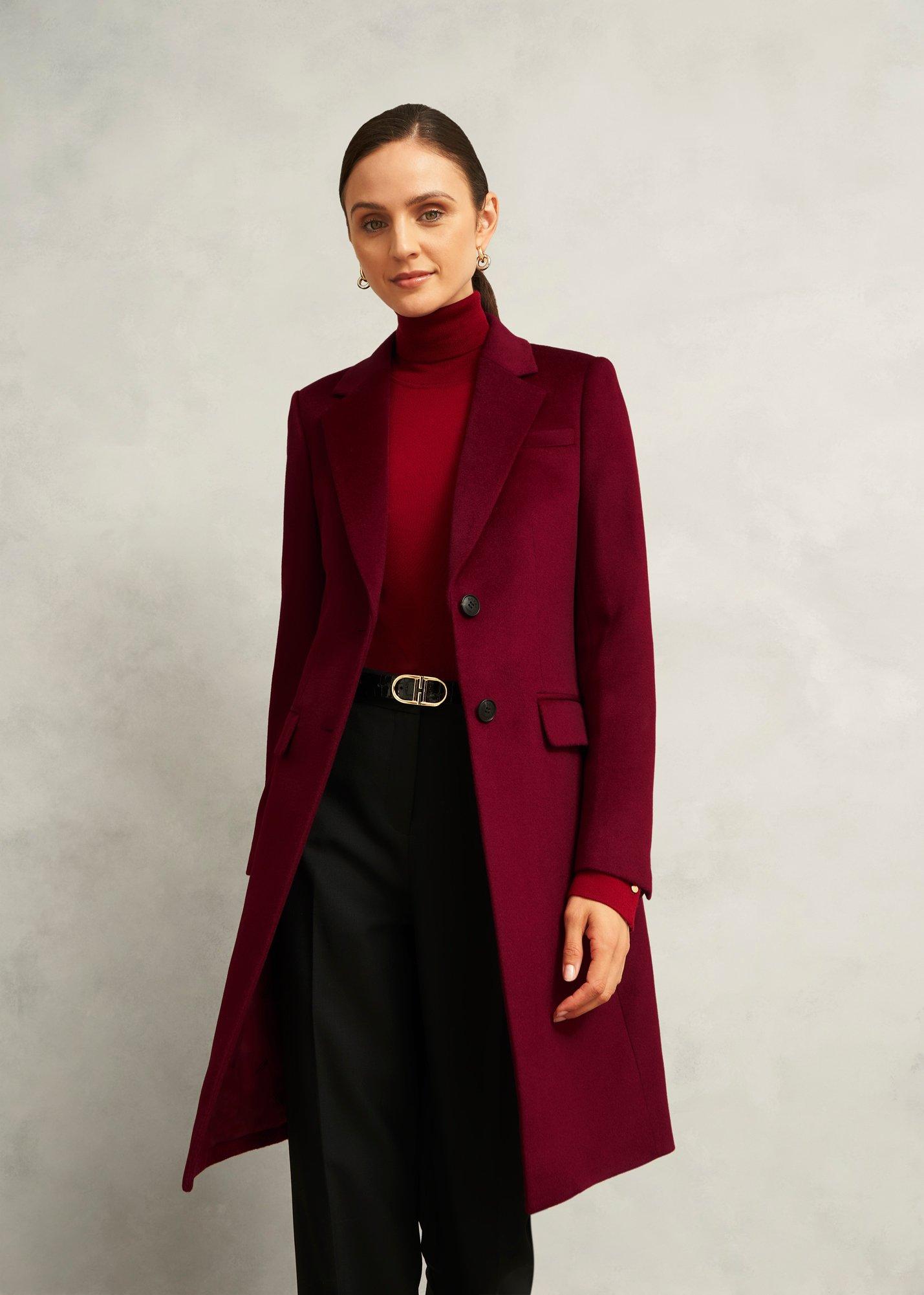 Petite Cavendish Wool Coat, Beryl Red, hi-res