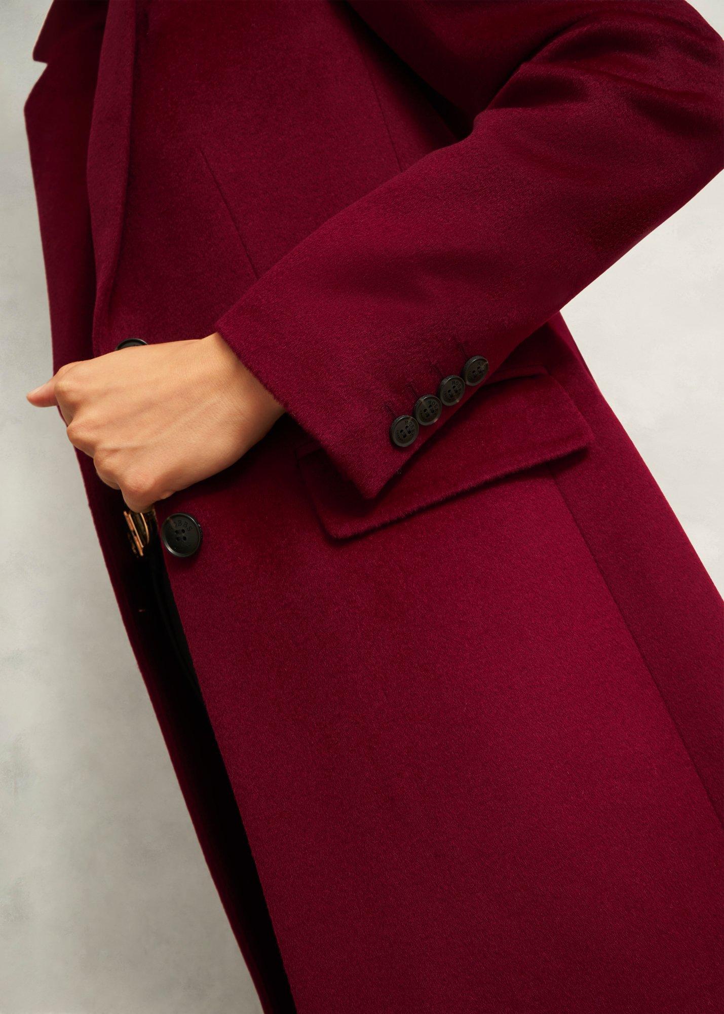 Petite Cavendish Wool Coat, Beryl Red, hi-res