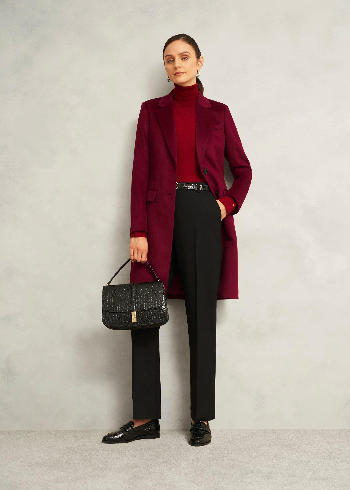 Petite Cavendish Wool Coat, Beryl Red, hi-res
