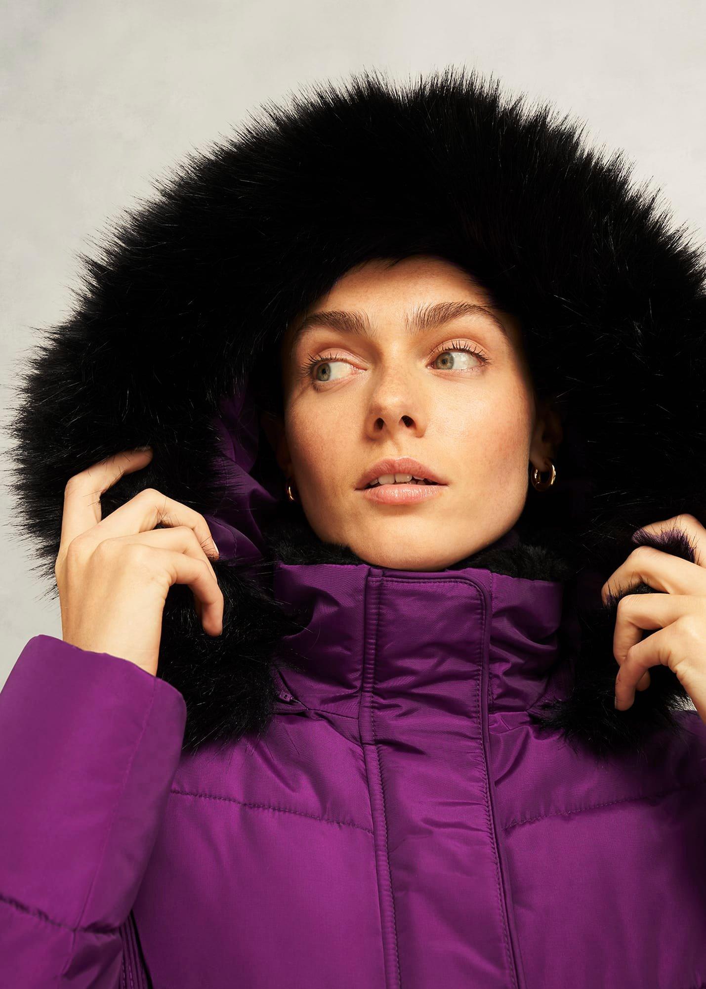 Jaymie Puffer Coat, Vibrant Purple, hi-res