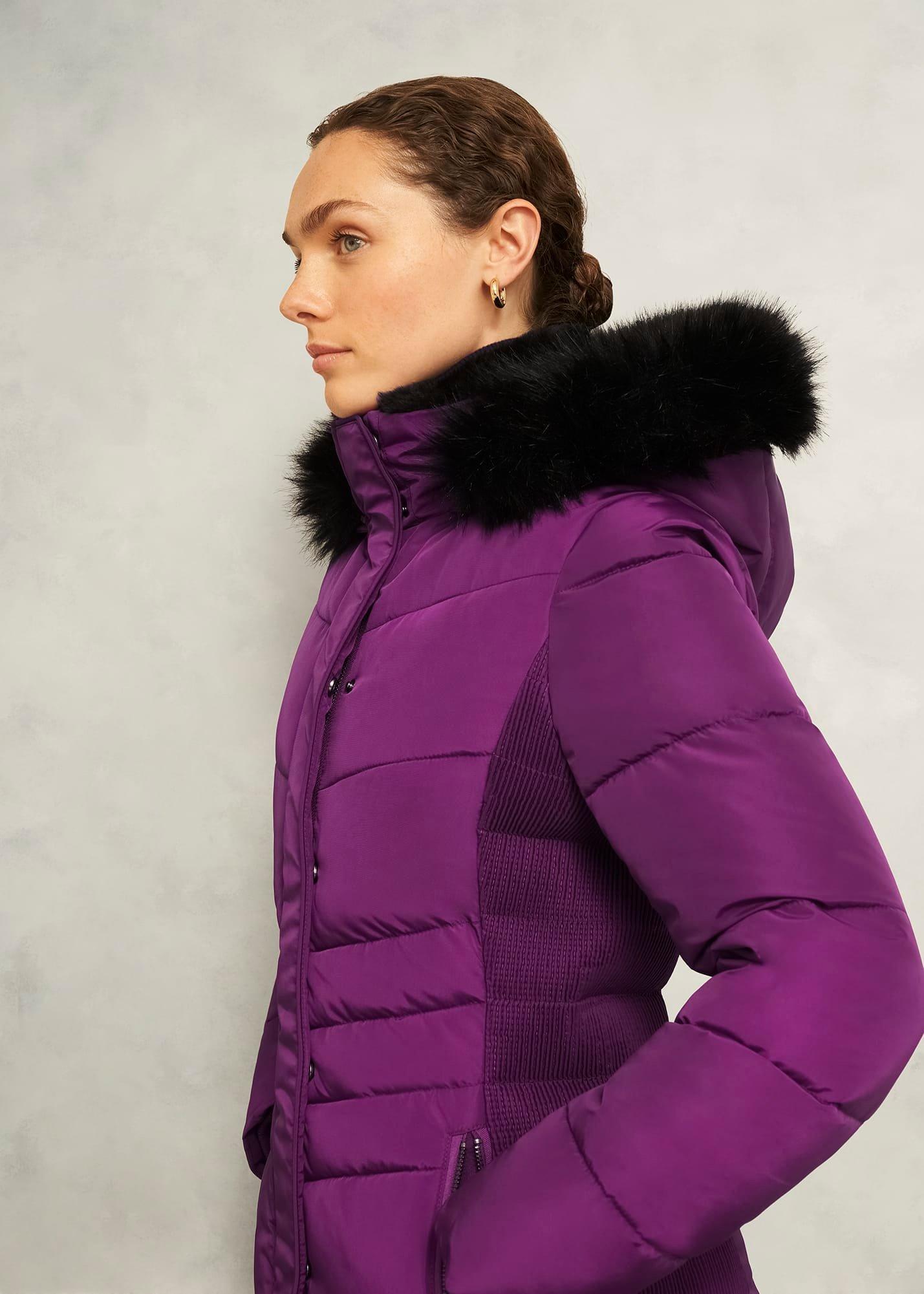 Jaymie Puffer Coat, Vibrant Purple, hi-res
