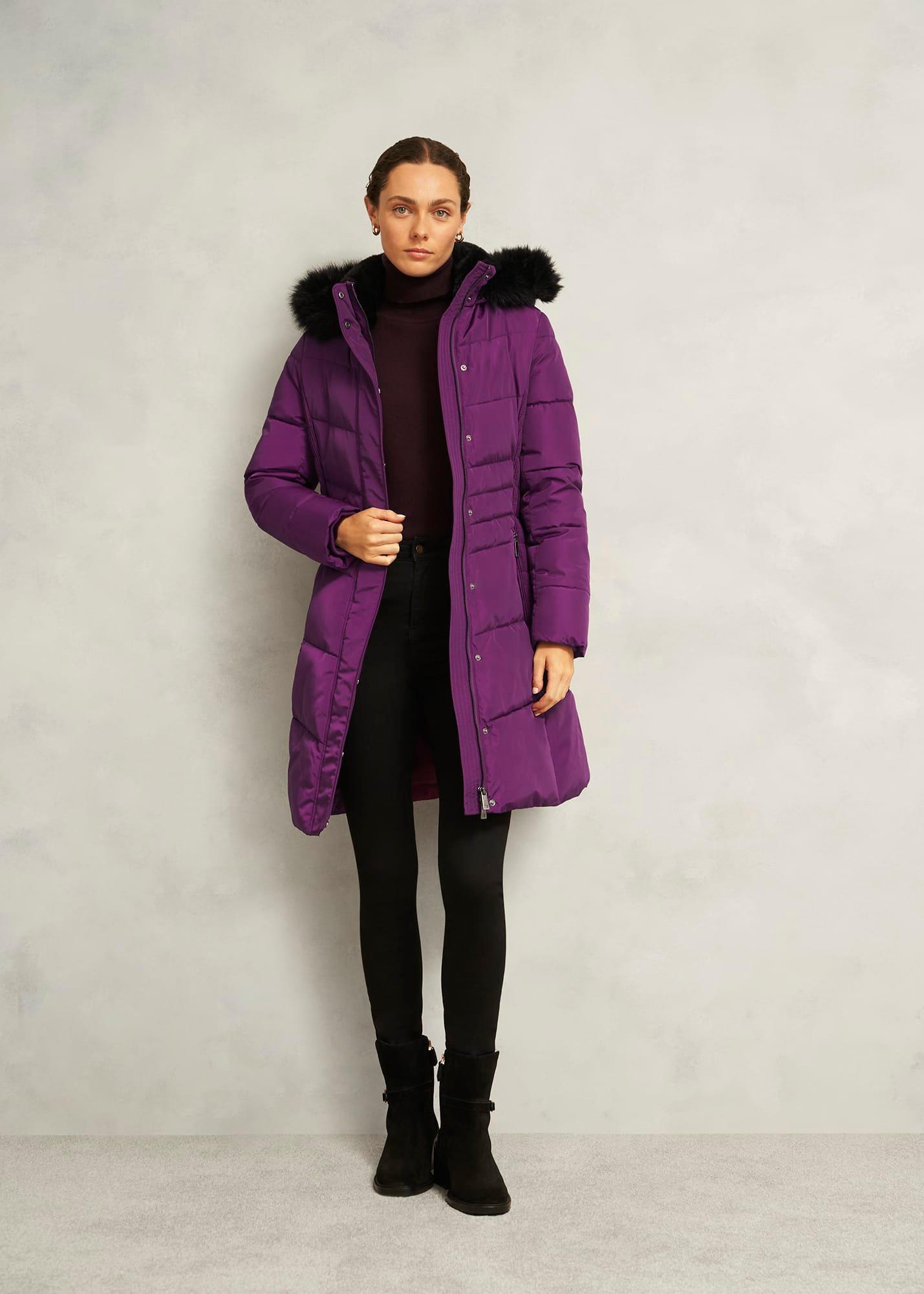 Jaymie Puffer Coat, Vibrant Purple, hi-res