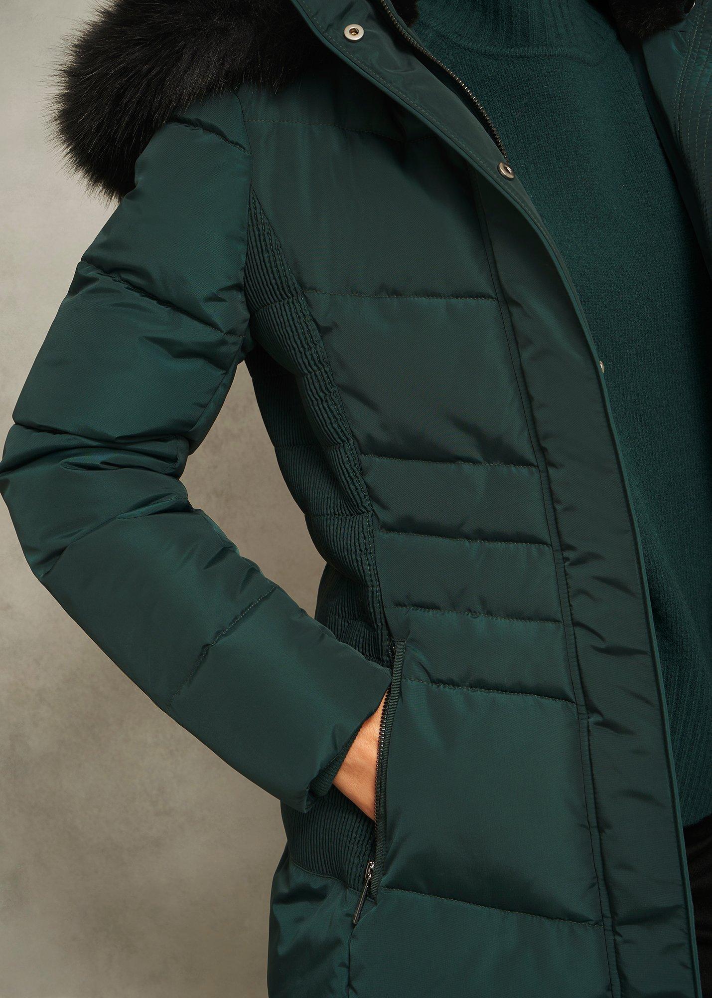 Petite Jaymie Puffer Coat, Ponderosa Green, hi-res