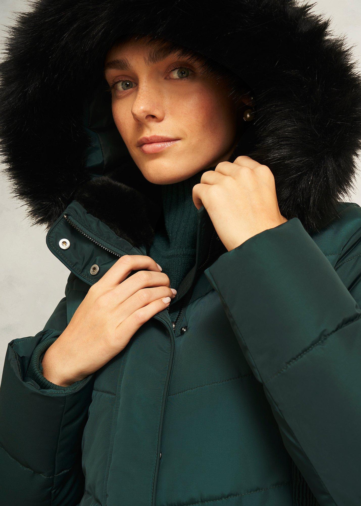 Petite Jaymie Puffer Coat, Ponderosa Green, hi-res